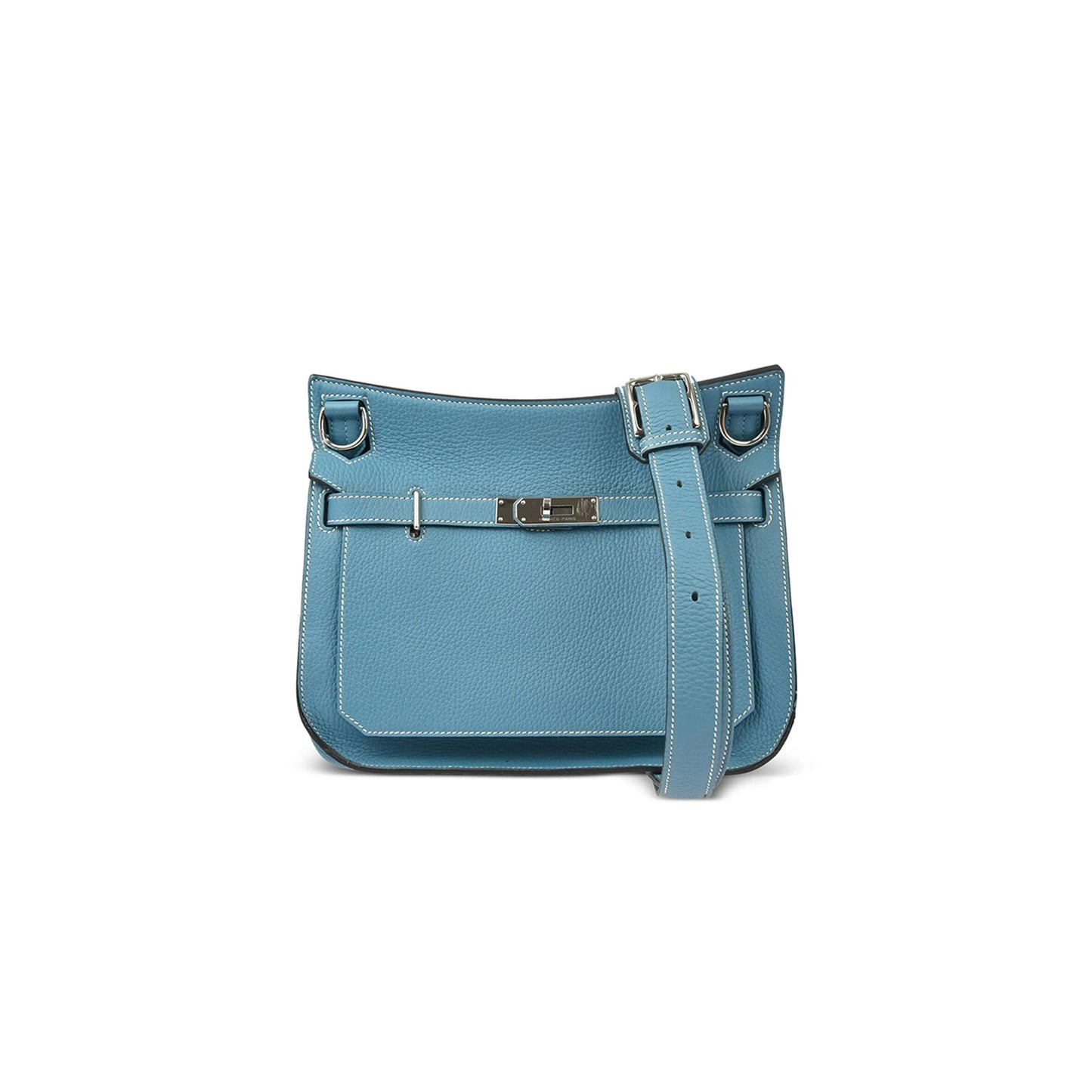 H**mes master taurillon clemence jypsiere 28 blue jean (28*22*12cm)
