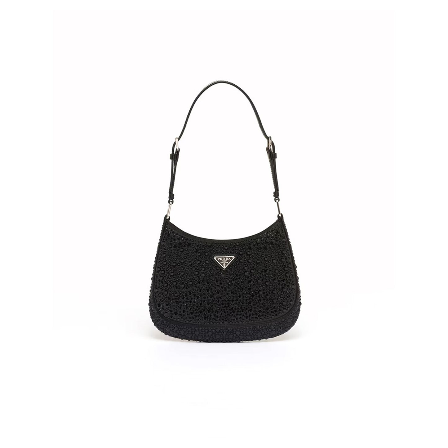 Pra*a cleo satin bag with crystals 1bc169 (22*18.5*4.5cm)