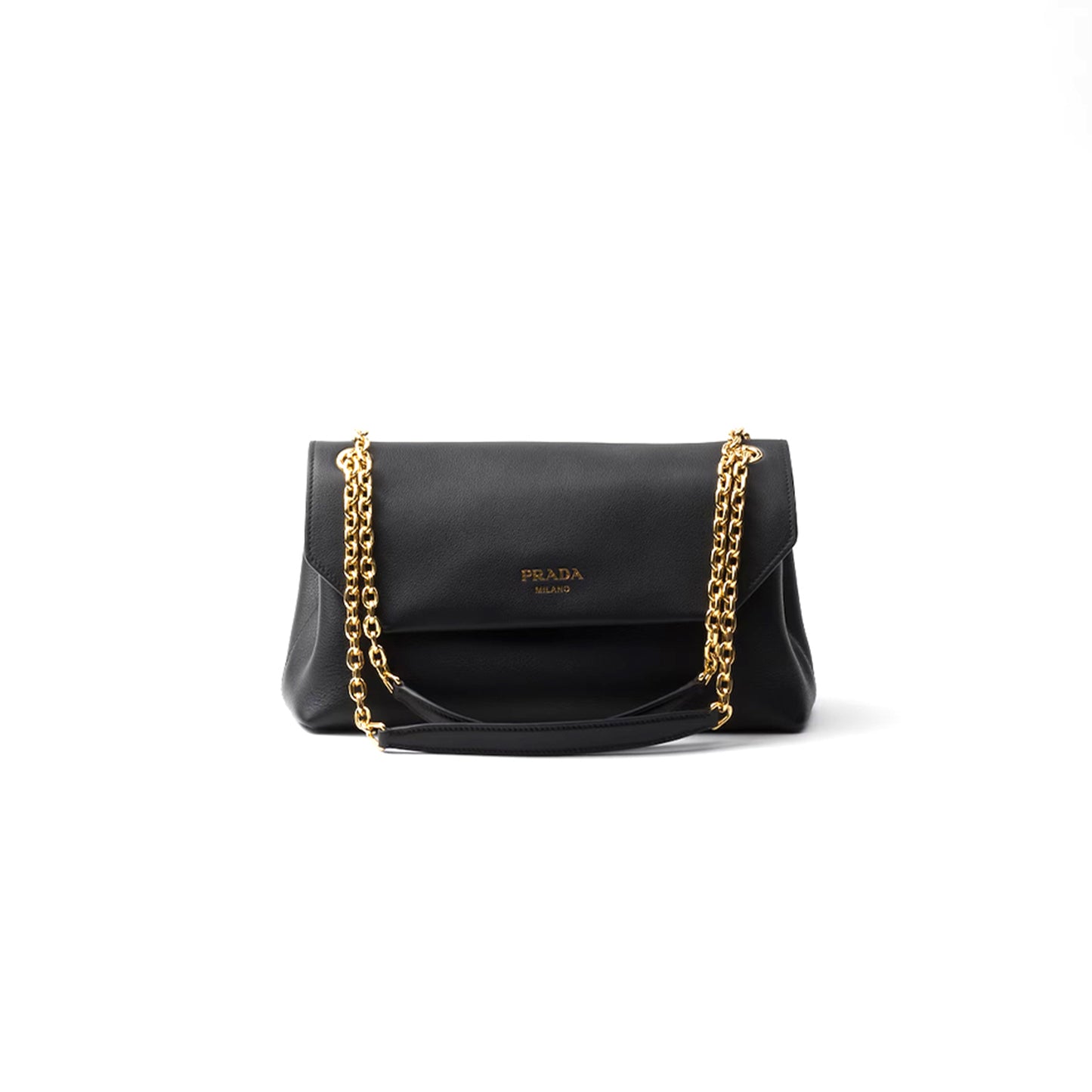 Pra*a doux medium leather shoulder bag 1bd371 (29*16*9.5cm)