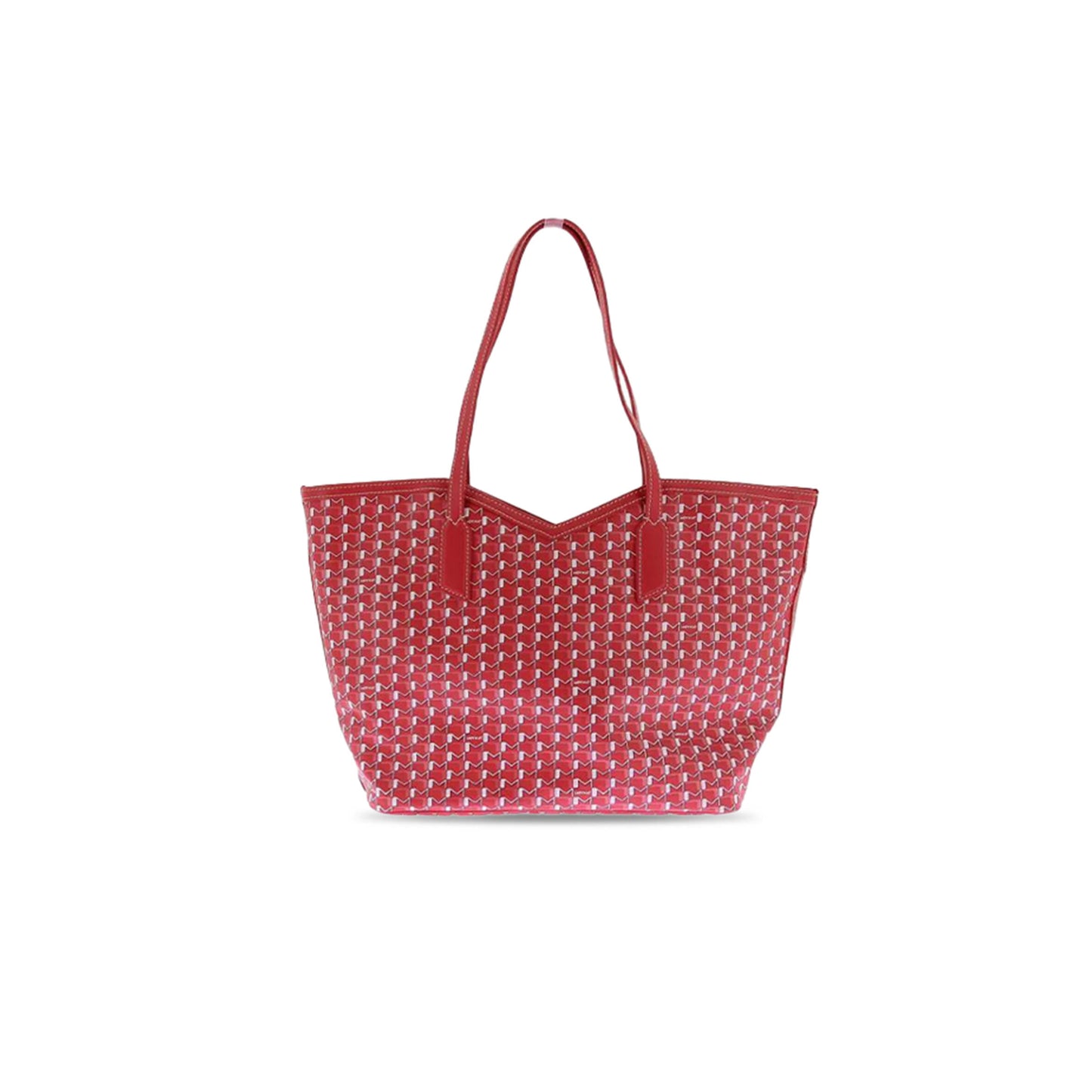 M0ynt red white canvas monogram tote bag winsert for ci3001-0320 (45*27.5*14cm)
