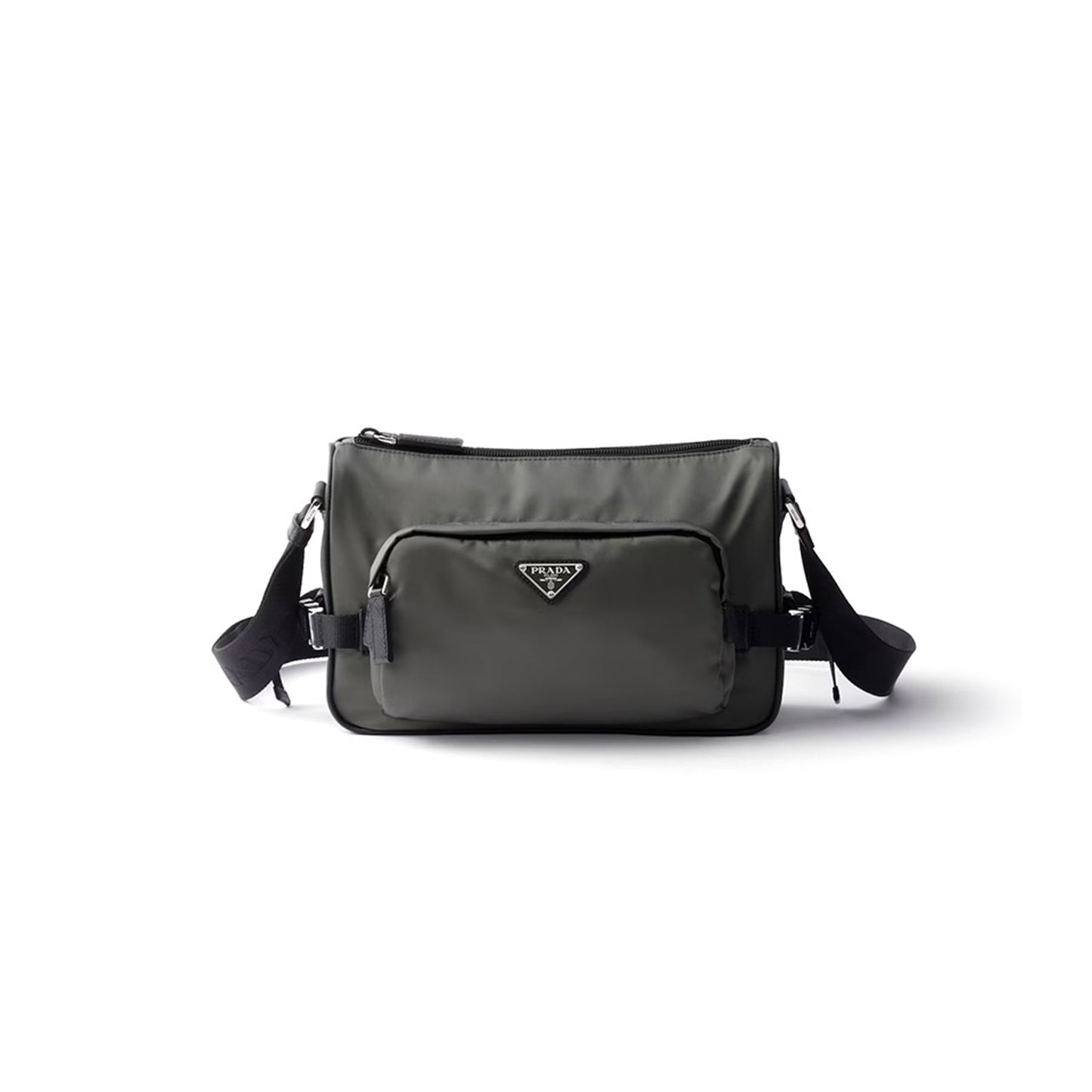 Pra*a medium re-nylon and saffiano leather shoulder bag 2vh192 (28*17.5*10cm)