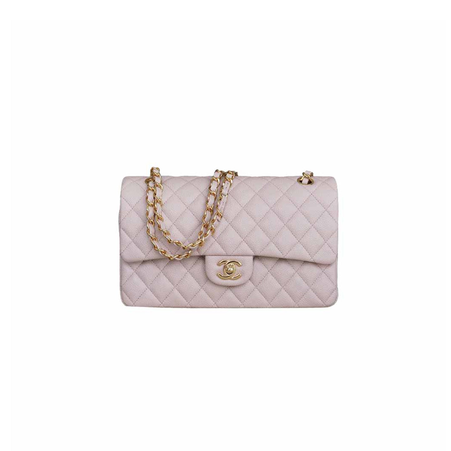 Ch*el medium classic flap bag cherry blossom pink a01112 (25.5*15.5*6.5cm)