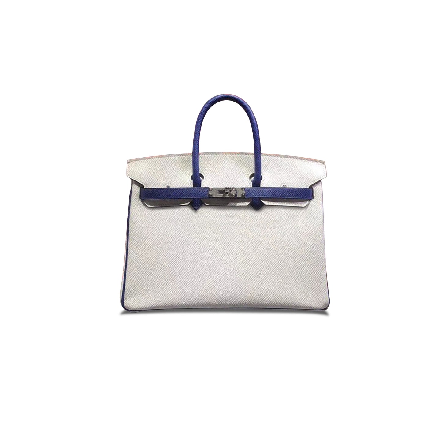 H**mes master birkin 30 epsom pure white and electric blue gold buckle h028369ck12 (30*23*15cm)
