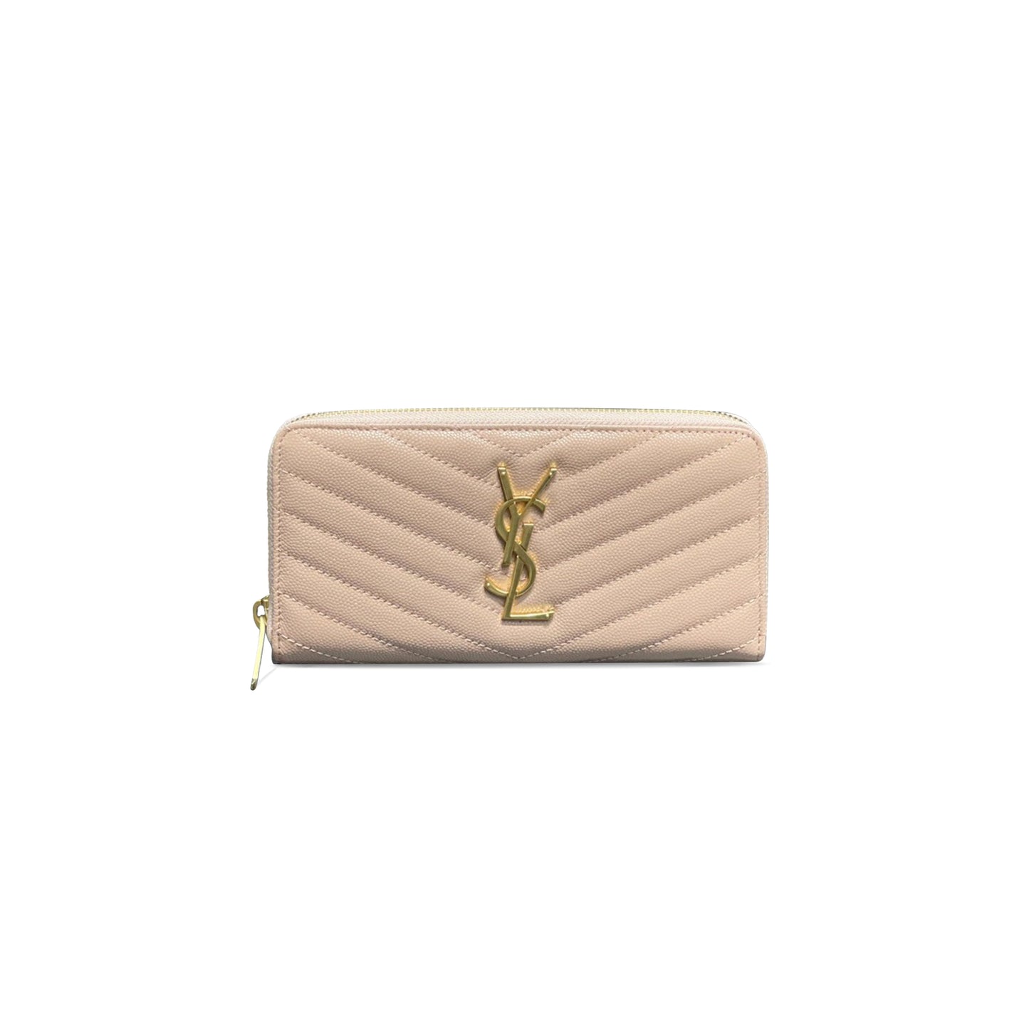 Y*L cassandre matelassÉ zip around wallet in grain de poudre leather 358094bow016920 (19*9.5*2.5cm)