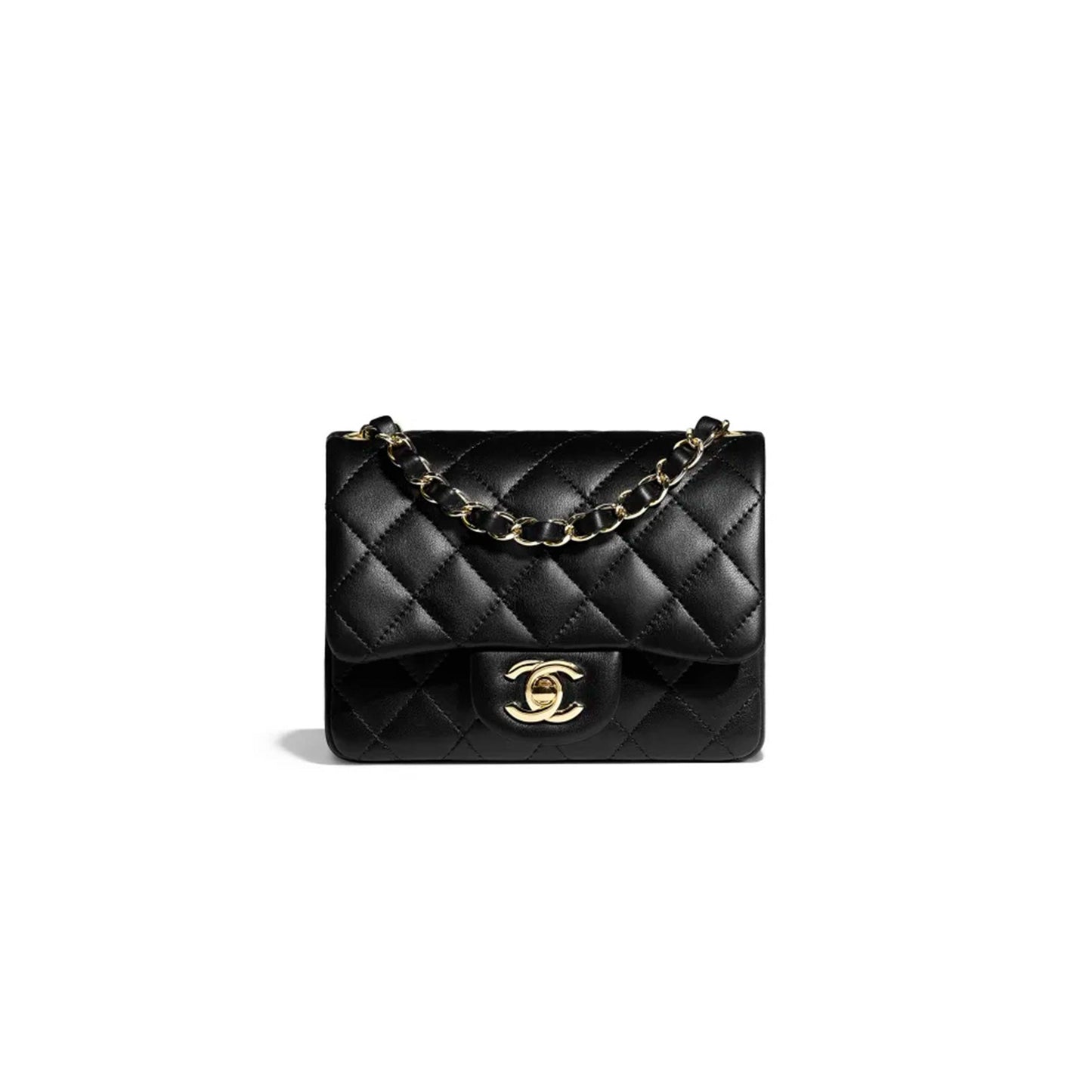 Ch*el mini flap bag with handle gold hardware as2796 b06687 94305 (17.5*12.5*5.5cm)
