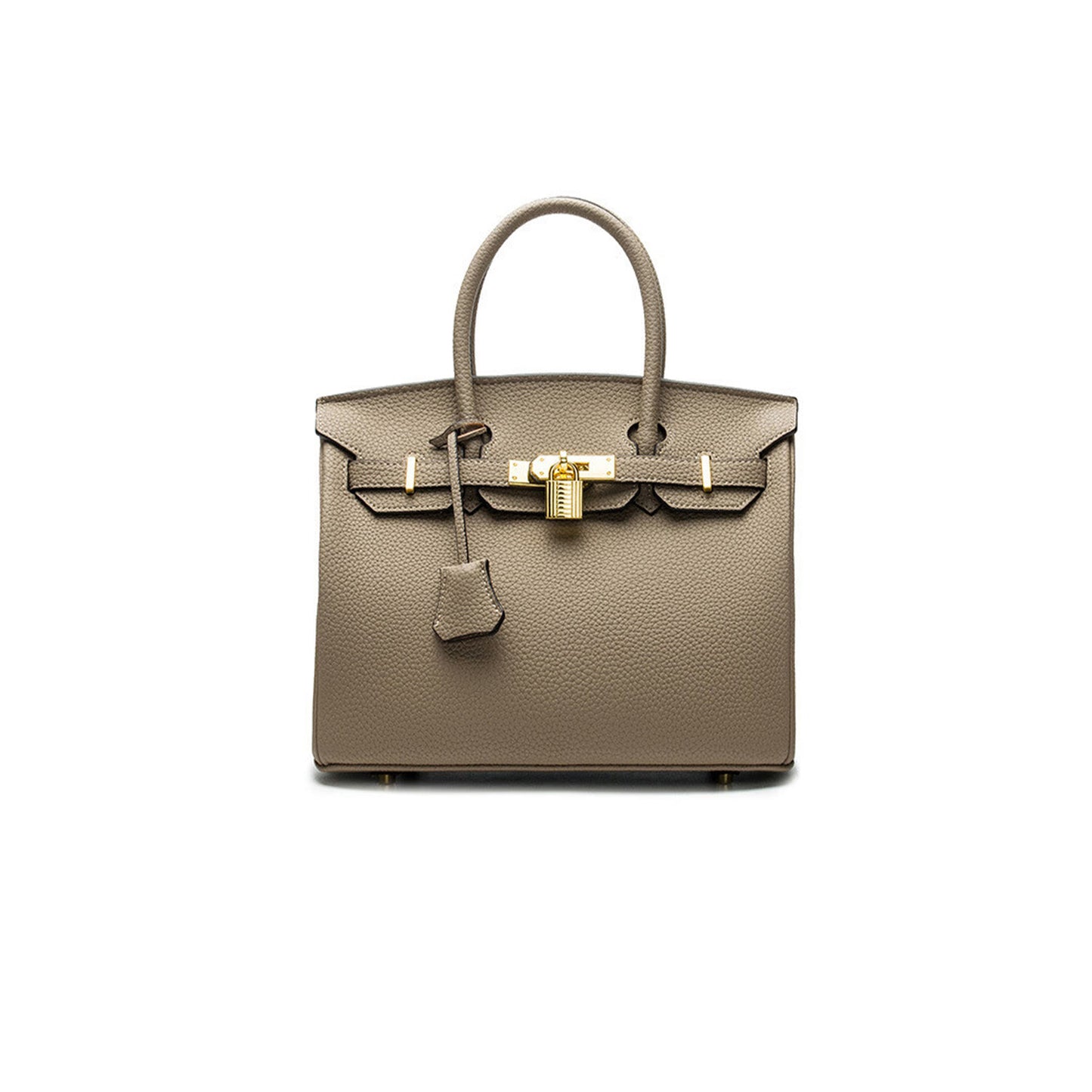 H**mes master birkin 30 togo leather turtledove grey gold buckle handbag 970384942 (30*20*13cm)