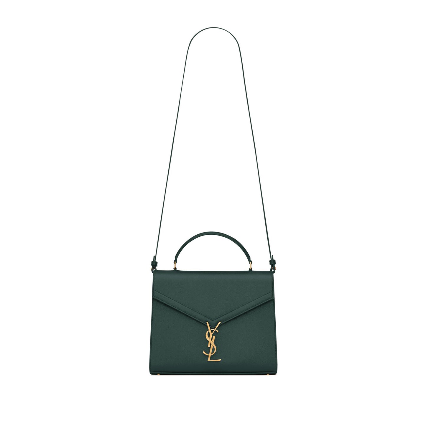 Y*L cassandra medium top handle bag in grain de poudre embossed leather 578000362259 (24.5*20*11.5cm)