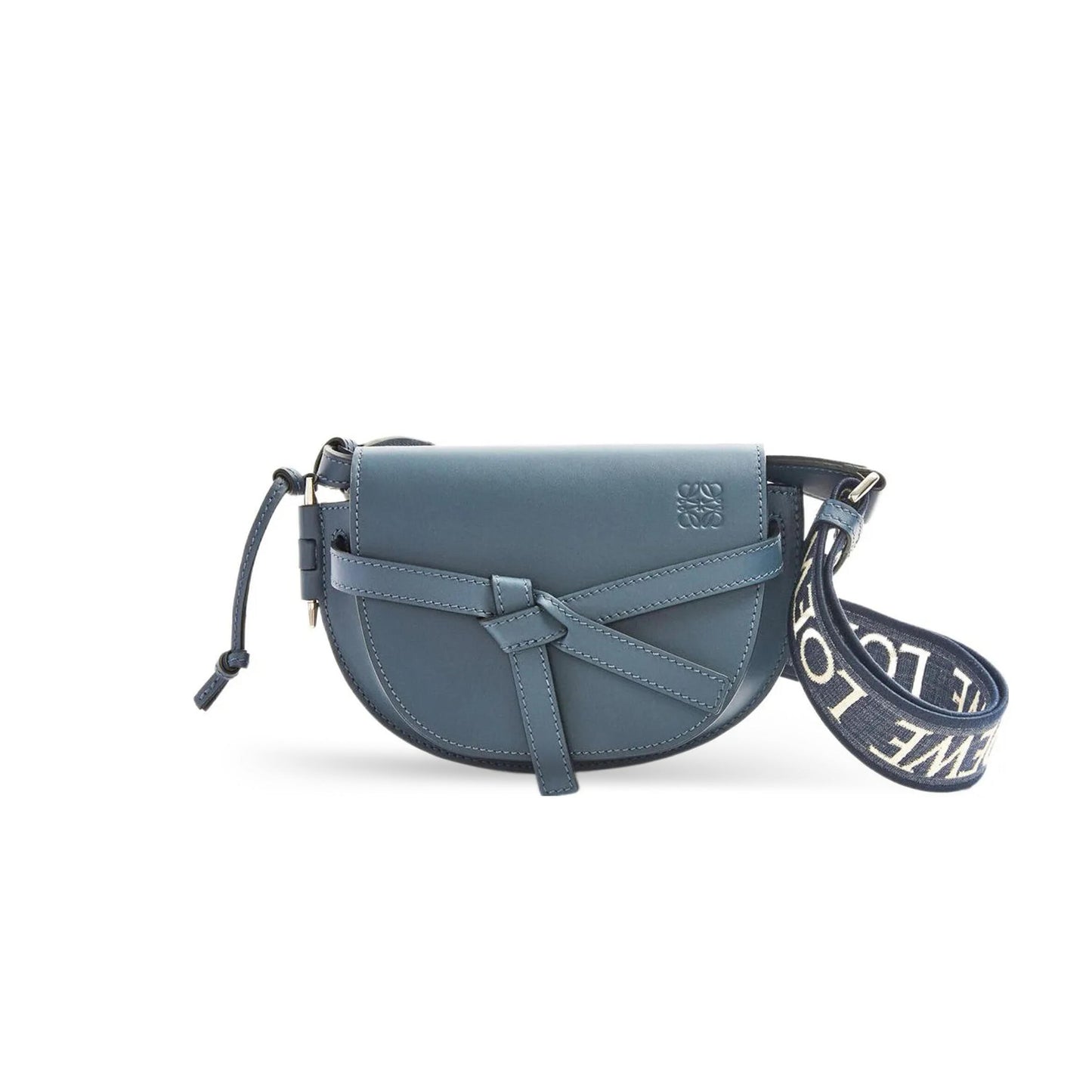L0ew* mini gate dual bag in soft calfskin and jacquard a650n46x13-6901 (21*12.5*9.5cm)