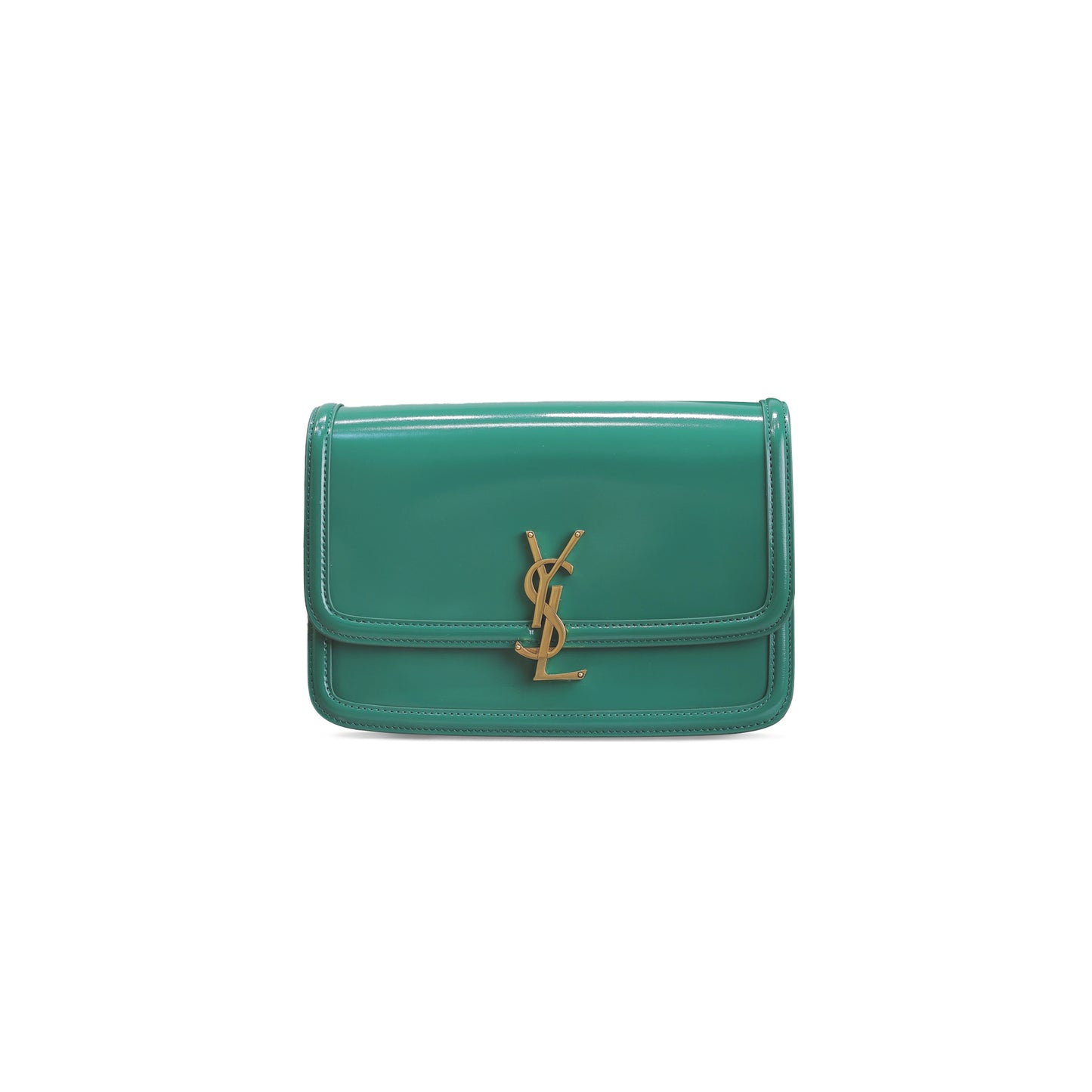 y*l solferino medium satchel in box Sa**t Lau*nt patent leather 6343052354210 (23*16*6cm)