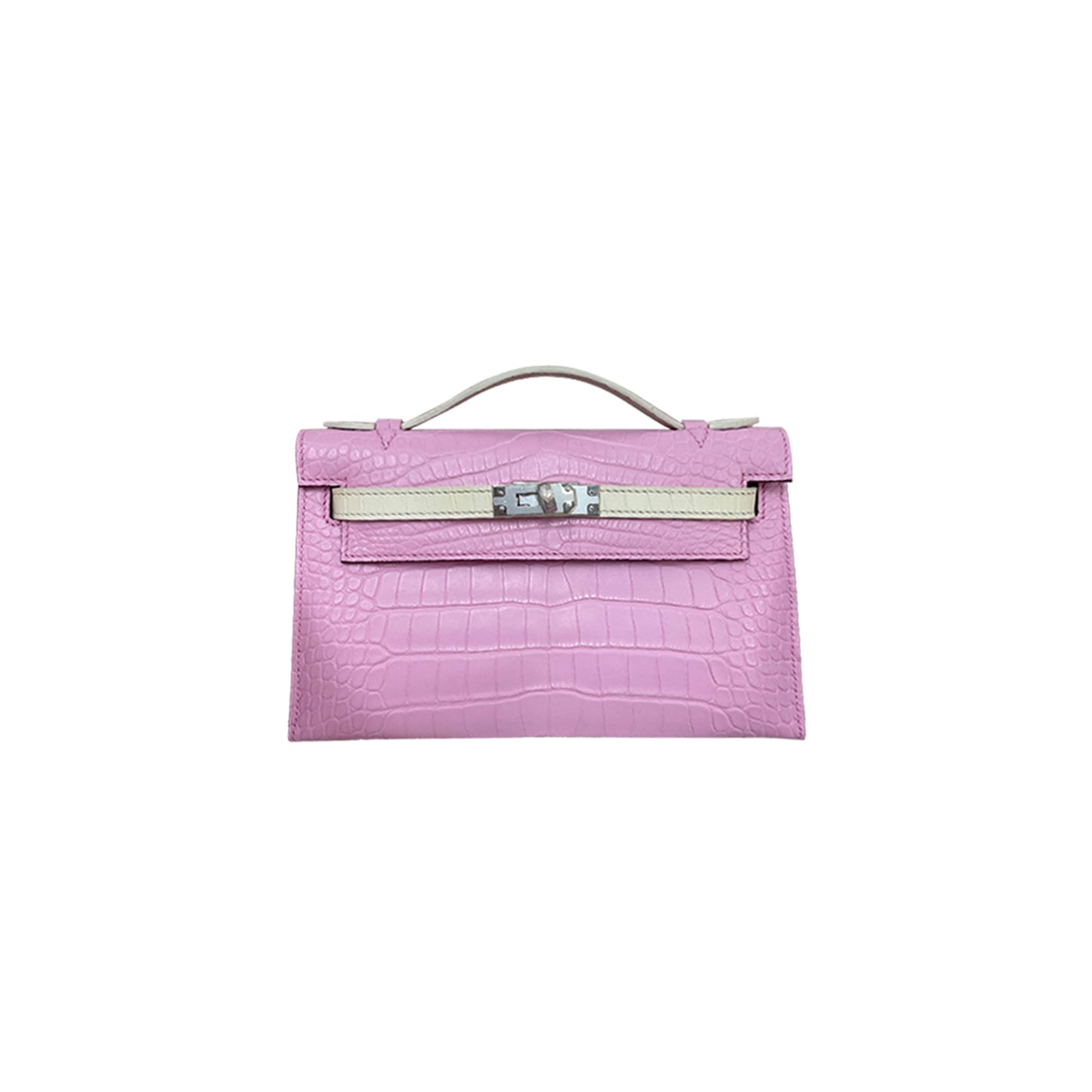H**mes master kelly pochette matte alligator gold hardware (22*14*7cm)