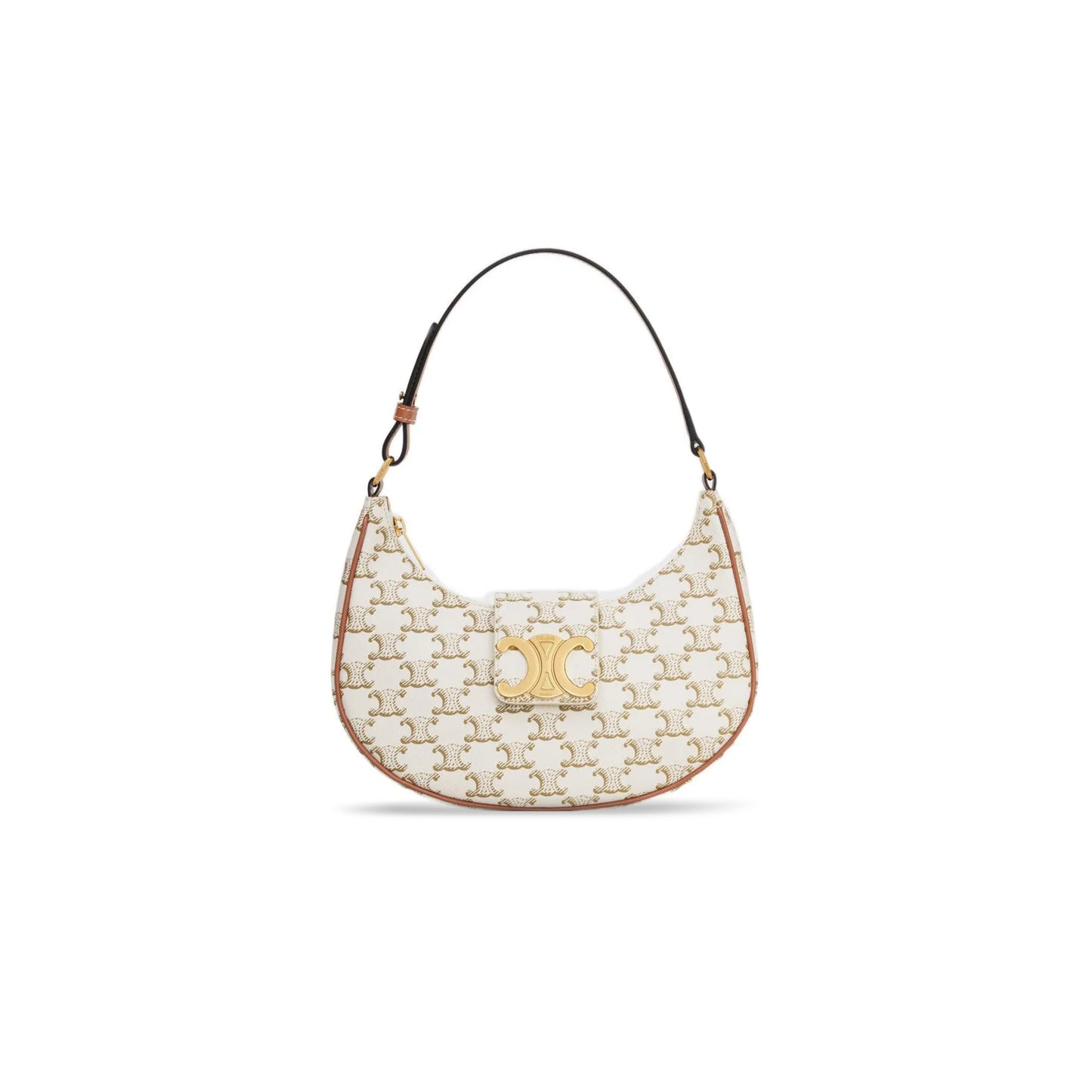 Ce**e medium ava triomphe bag in triomphe canvas and calfskin 114492bzj.01bc (23*13.5*6cm)