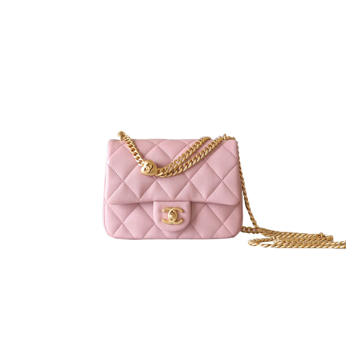 Ch*el master 24p heart adjustment button pink lychee cowhide cf flap bag as3829 (20*14*8cm)