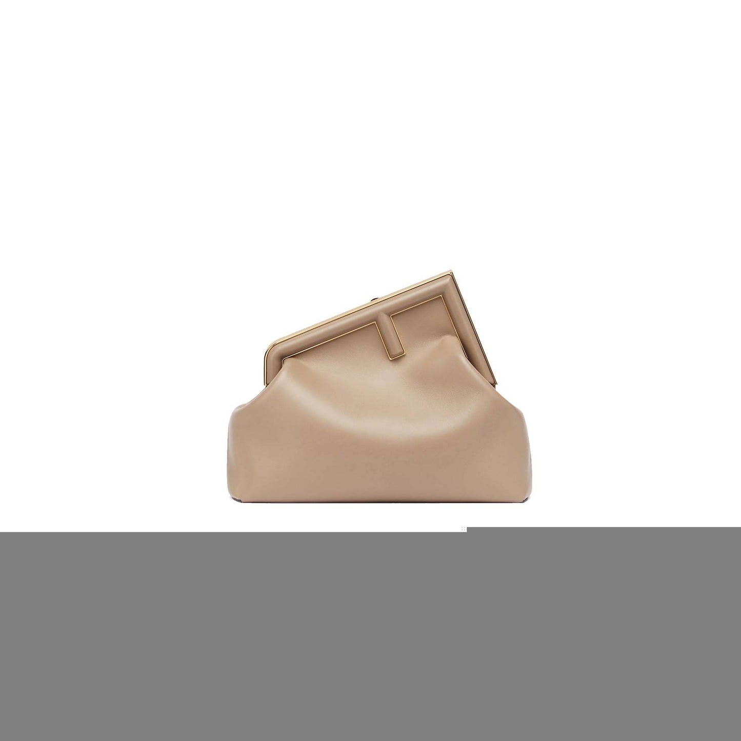 F**di first medium - dove gray leather bag 8bp127abvef0e65 (32.5*23.5*15cm)
