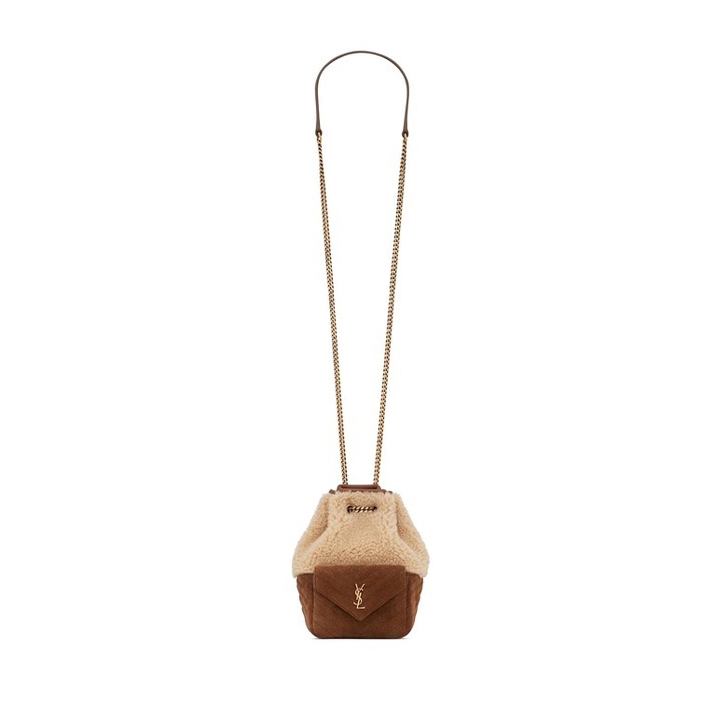 Y*L joe mini shearling & suede bucket bag 70163129xa79587 (19*13*13cm)