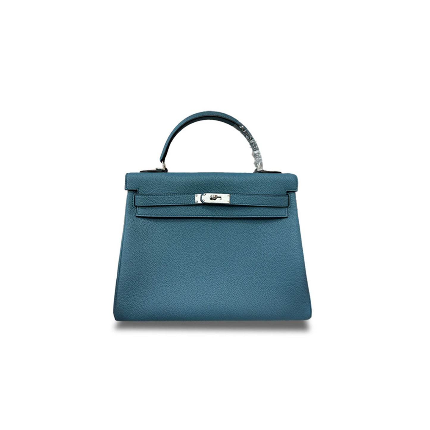 H**mes kelly 32 denim blue silver buckle (32*23*10.5cm)
