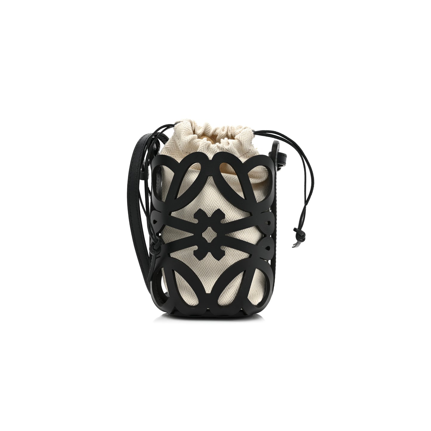 l*ew* x paula''s ibiza cutout anagram pocket crossbody bag black (23*22*3cm)