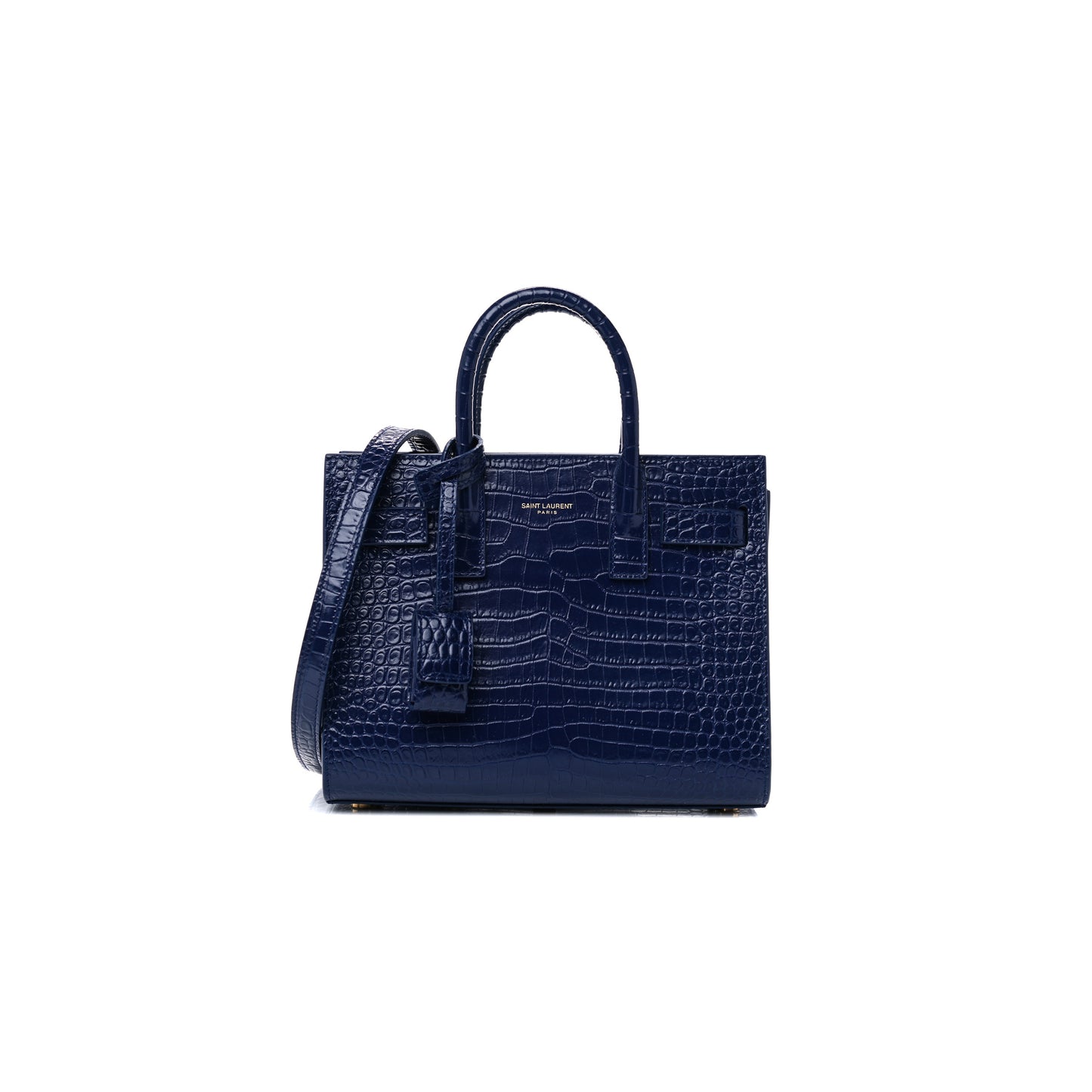 Y*L blue croc embossed leather nano classic sac de jour toteย 392035dnd1n4150 (22*18*10.5cm)