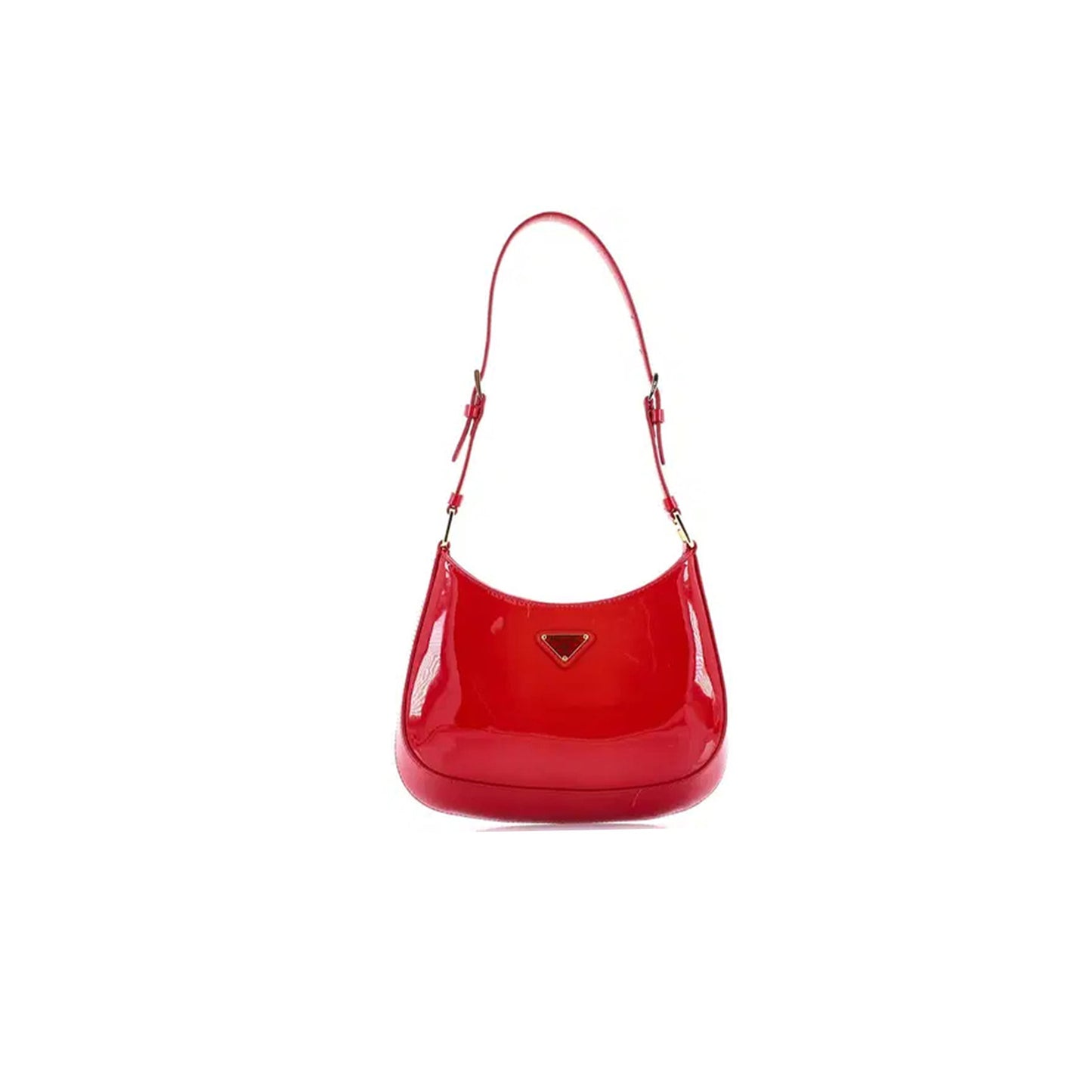 Pra*a patent leather cleo underarm bag crossbody bag 1bc169 (22*18.5*4.5cm)
