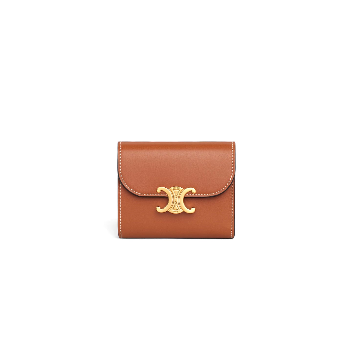 Ce1i*e small flap wallet triomphe in shiny smooth lambskin 10d783bzg.04lu (10.5*8.5*4cm)