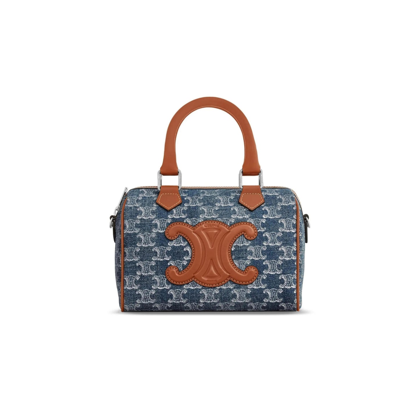 Ce1i*e small boston in triomphe denim and calfskin 113772fnd.05ds (20*15.5*10.5cm)