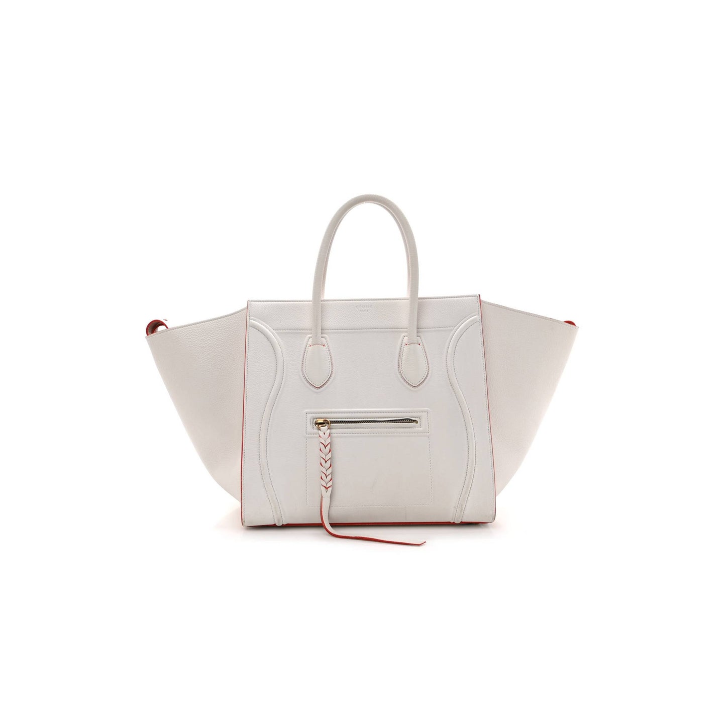 ce**e grained calfskin medium phanT0m lu*gage white (30*29*24cm)