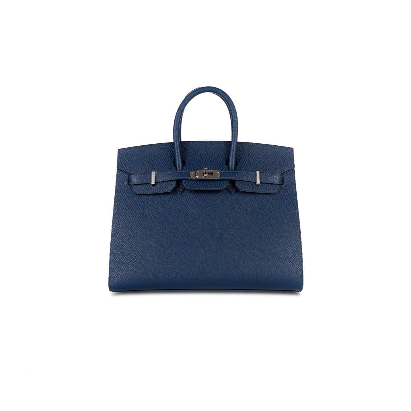 H**mes birkin 25 epsom leather royal blue silver buckle bag 1274381 (25*20*13cm)