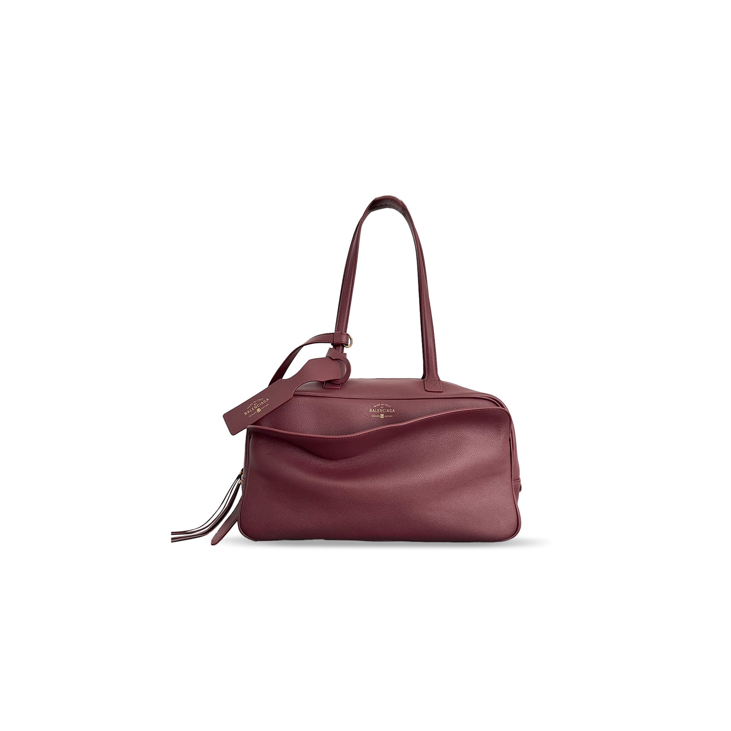 Ba*len*cia*ga women''s carrie bowling bag medium in wine red 8264252abnq3000 (35.8*18.7*16.5cm)