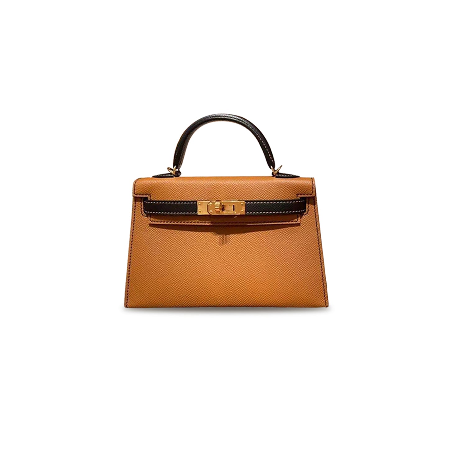 h**mes master mini kelly ii epsom G01den brown black (19*12*5.5cm)