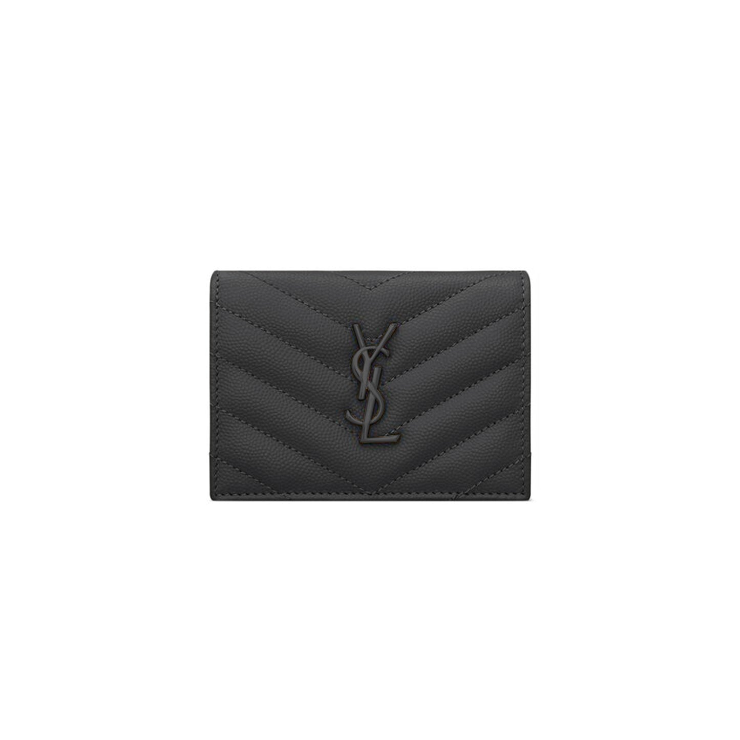Y*L cassandre matelassÉ flap card case in grain de poudre leather 668290400578 (11*8.5*3cm)