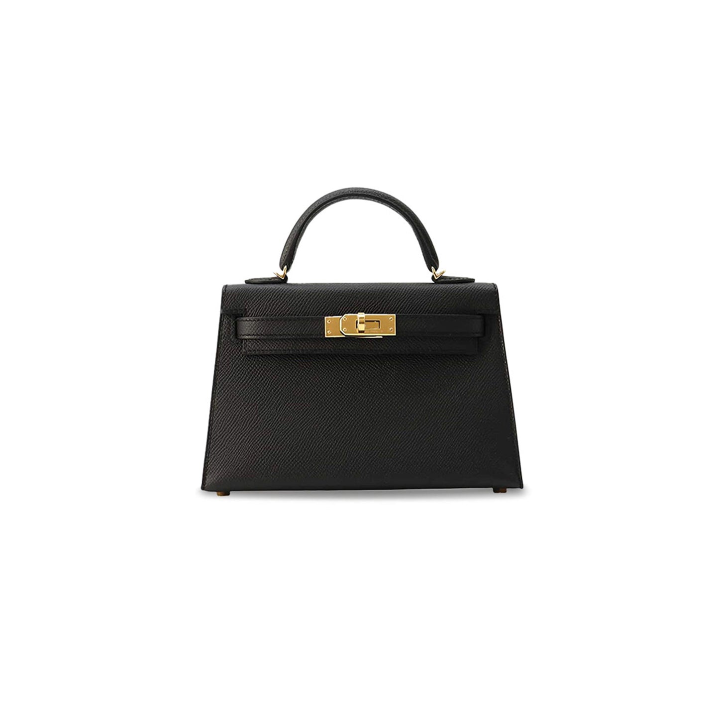 H**mes master mini kelly do black epsom bag (19*12*5.5cm)