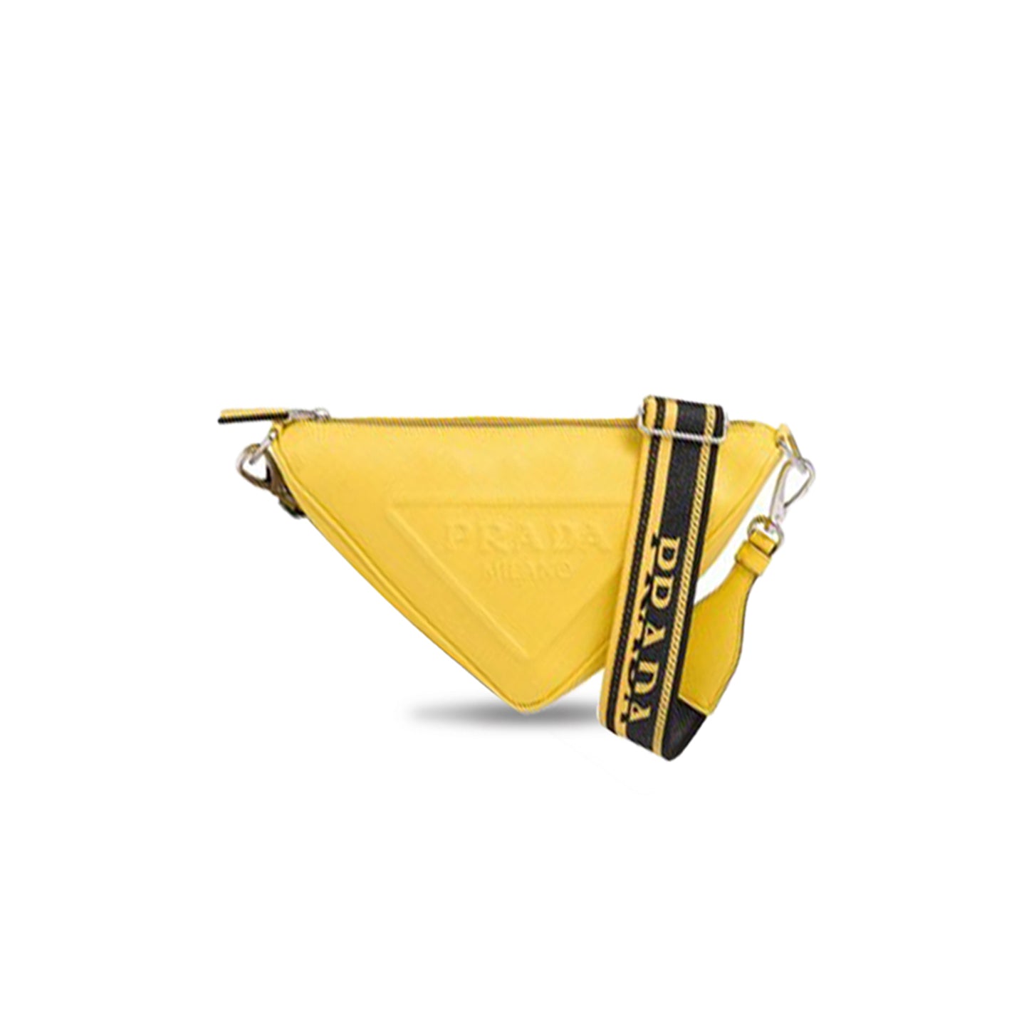 Pra*a saffiano leather triangle bag 2vh155 (28*18*11cm)