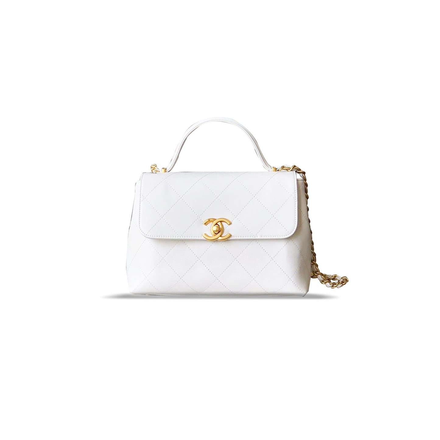 Ch*el medium flap bag with top handle as5460 (28*20.5*9.5cm)