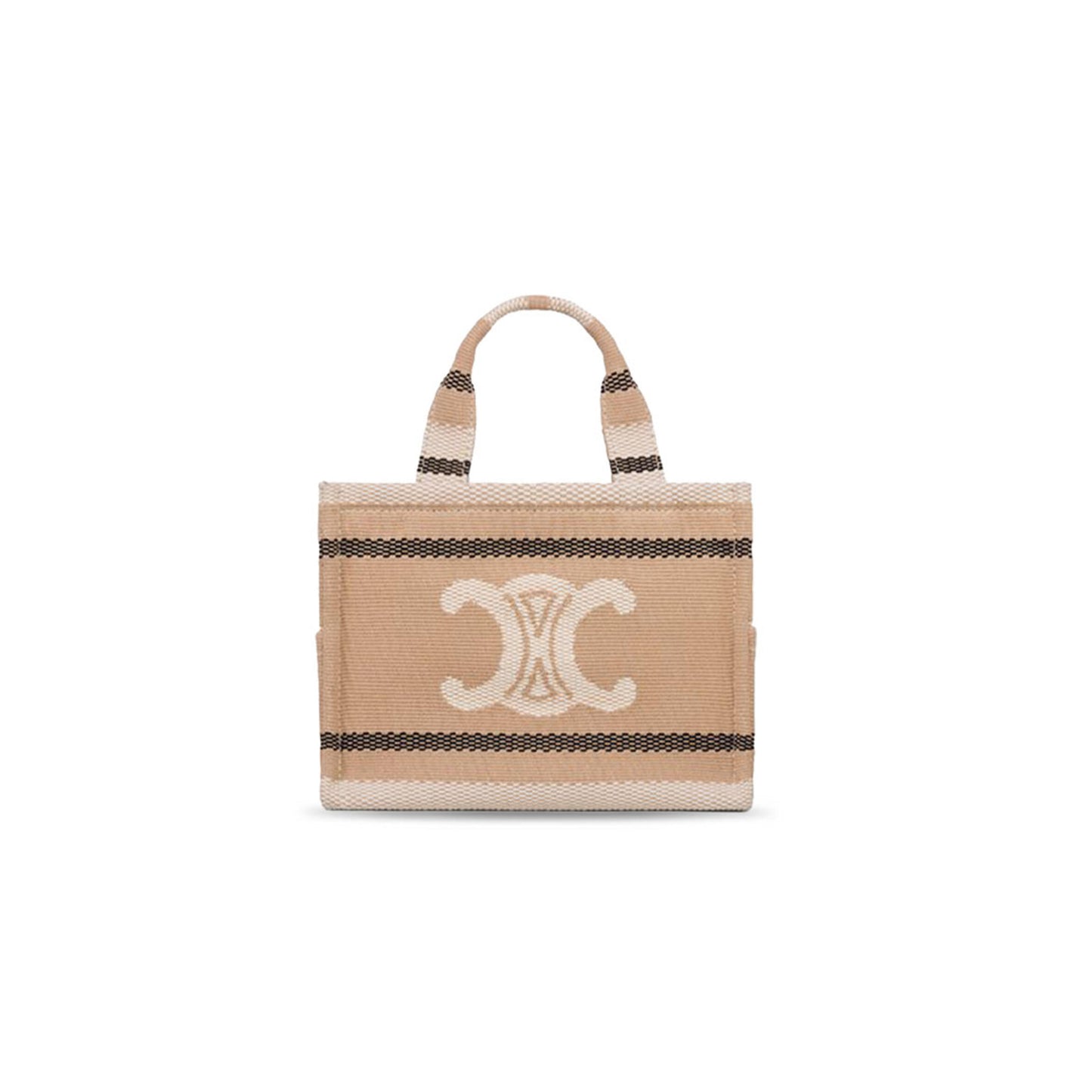 Ce1i*e small cabas thais in striped textile with triomphe 199162fv2.02bl (25.5*18.5*12cm)