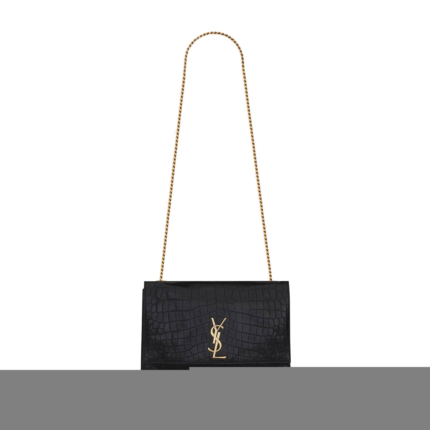 Y*L kate medium reversible chain bag in suede and crocodile-embossed leather 55380424o1w1062 (28.5*20*6cm)