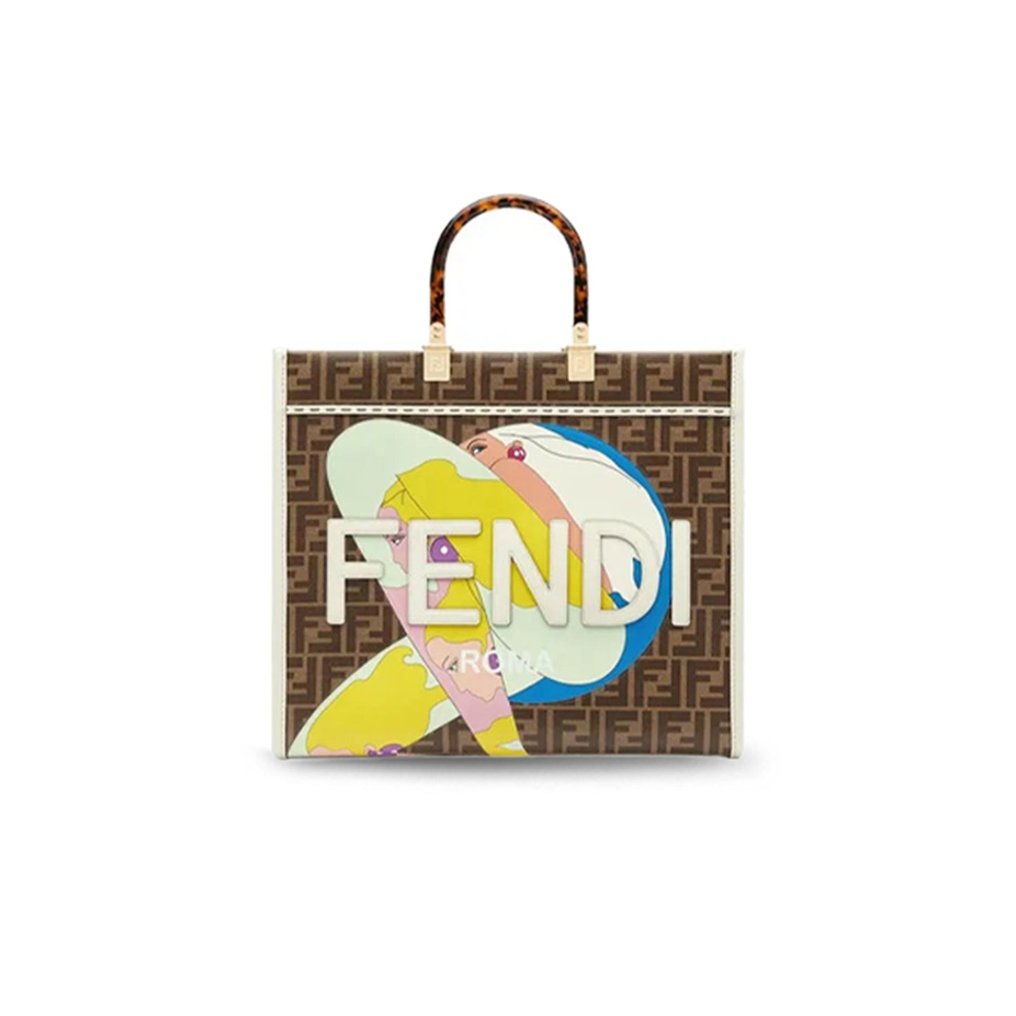 F**di sunshine cloth tote 8bh386ajhjf1hb5 (36*31*12cm)