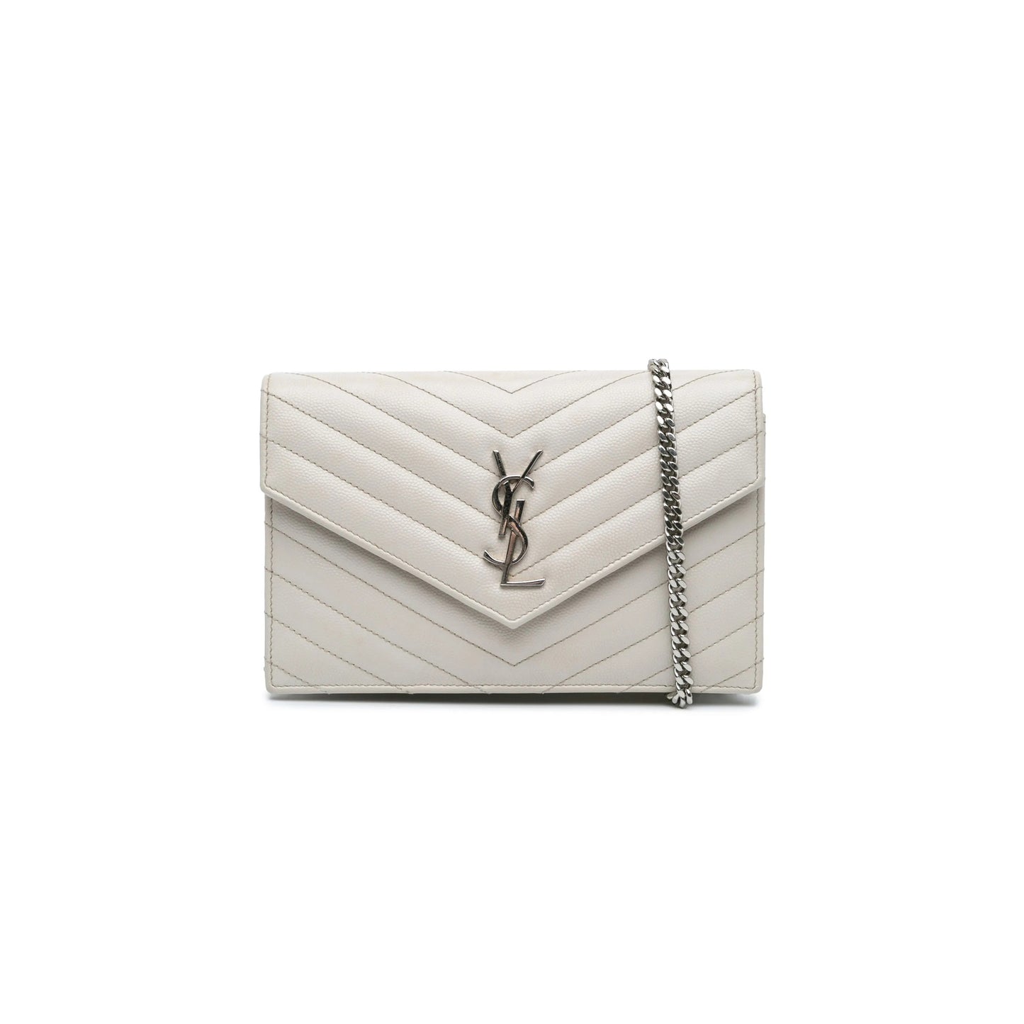 Y*L cassandre envelope chain wallet in grain de poudre leather 393953031754 (19*12.5*3.5cm)
