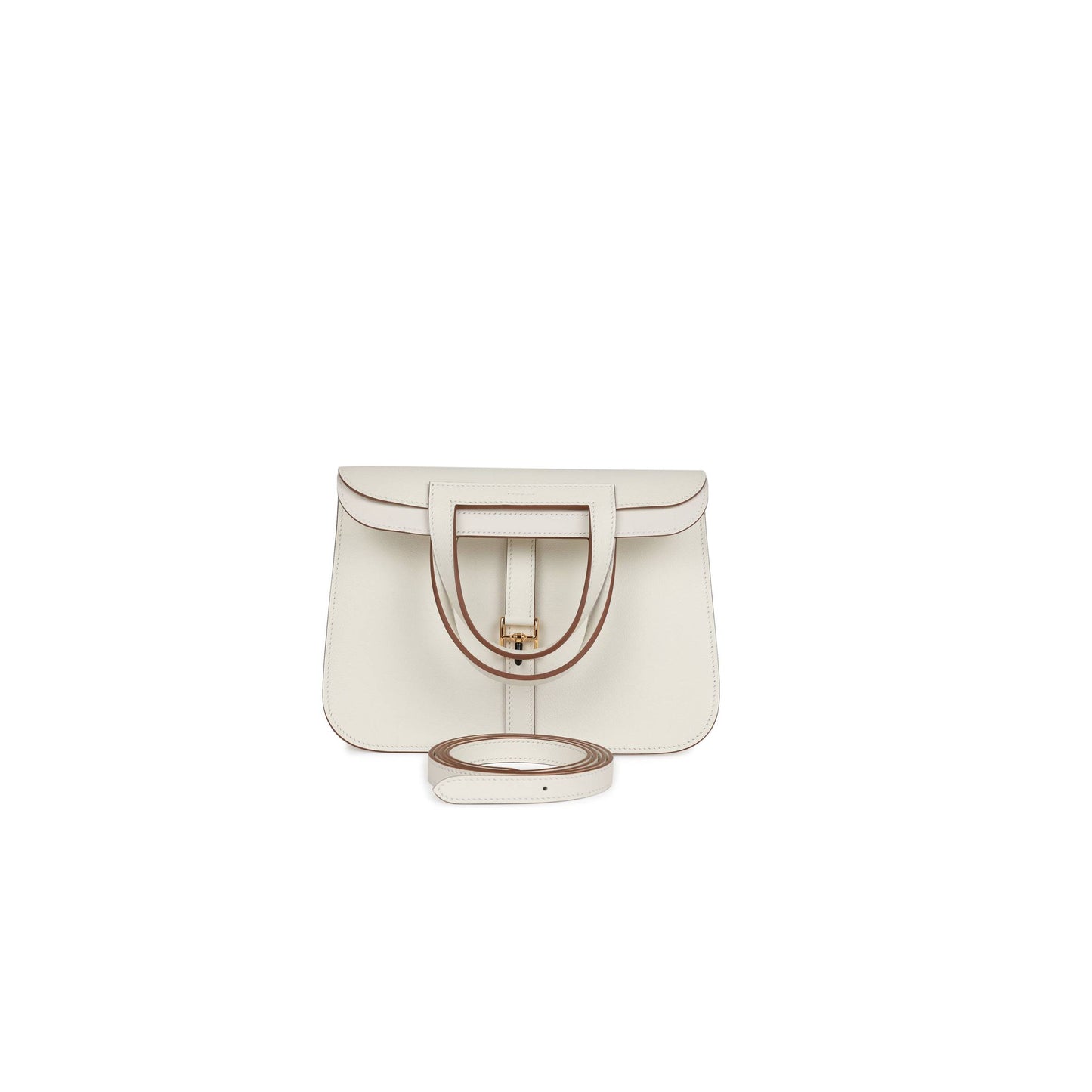 H**mes halzan 25 white evercolor gold hardware (25cm)