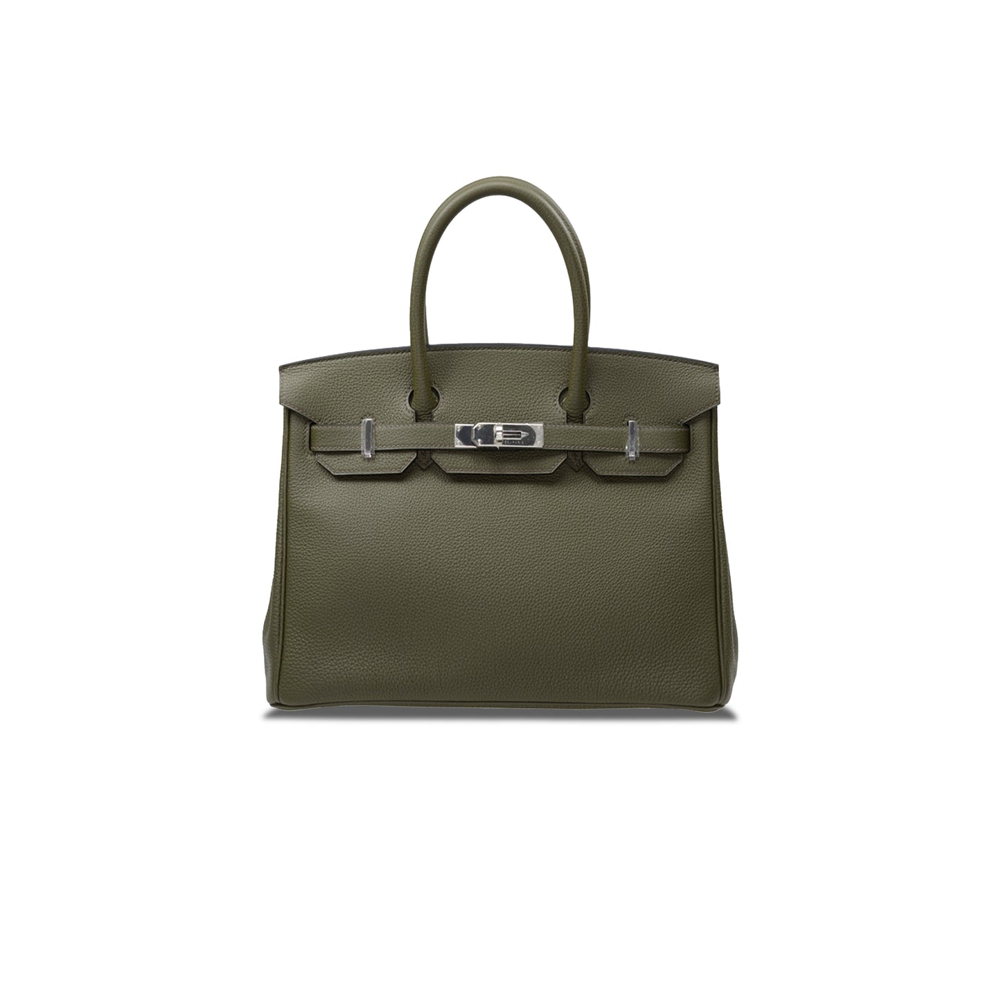 H**mes master birkin 30 togo leather sage green silver buckle bk3061tgss (30*23*15cm)