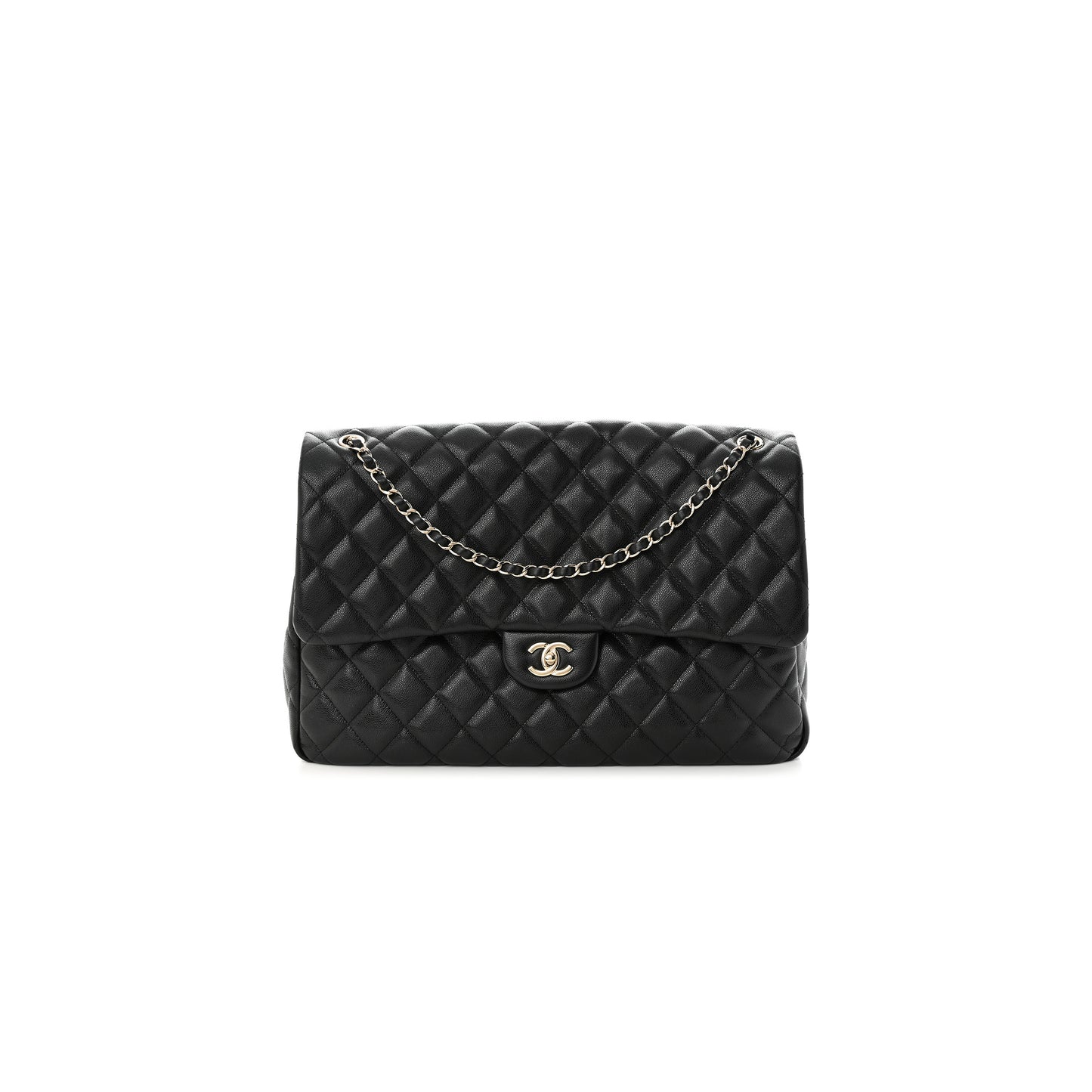 Ch*el master maxi cf40 caviar quilted travel flap bag (40*27*12cm)