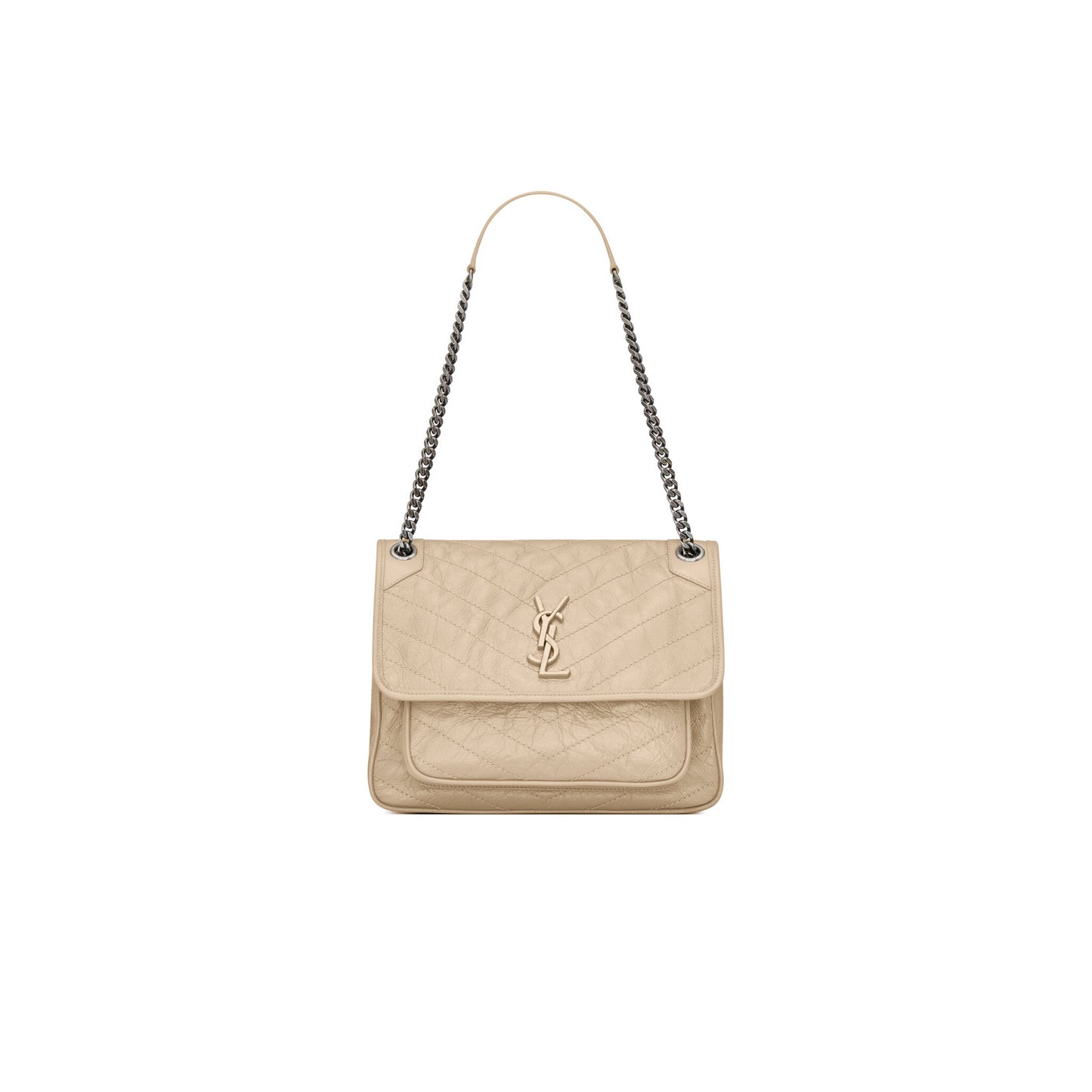 Y*L niki medium chain bag in crinkled vintage leather 6331583002654 (28*20*8.5cm)