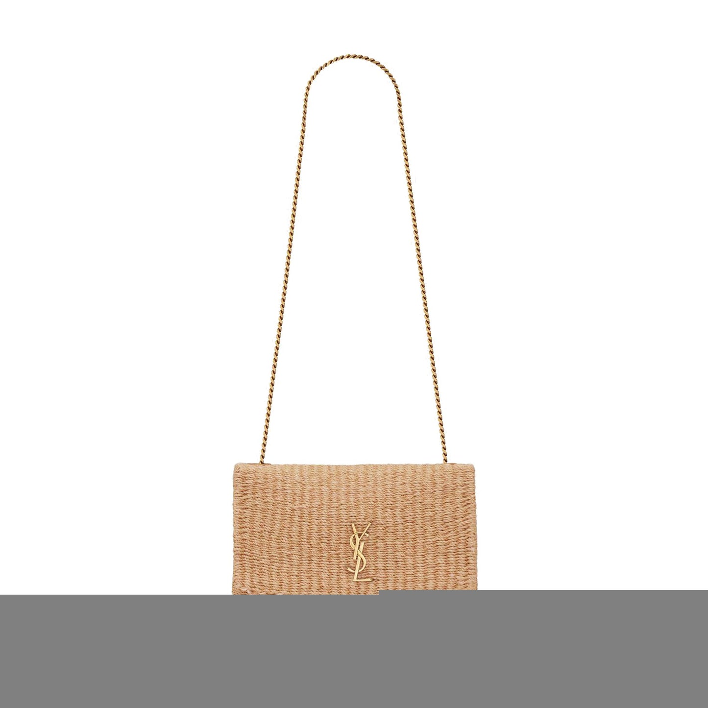 y*l kate medium S*pple chain bag in raffia 580065fabk39551 (28.5*20*6cm)