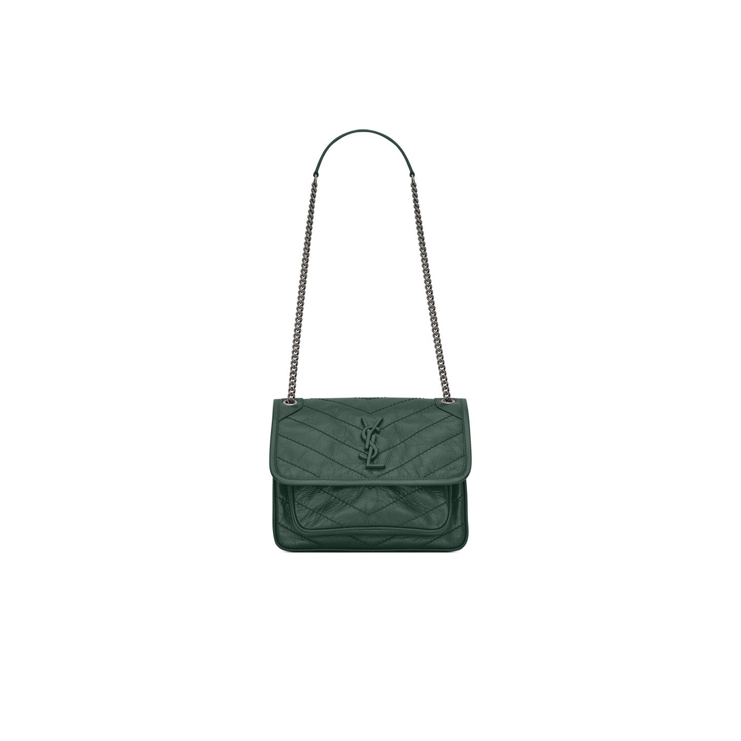 Y*L niki baby chain bag in crinkled vintage leather 498892544142 (21*16*7.5cm)