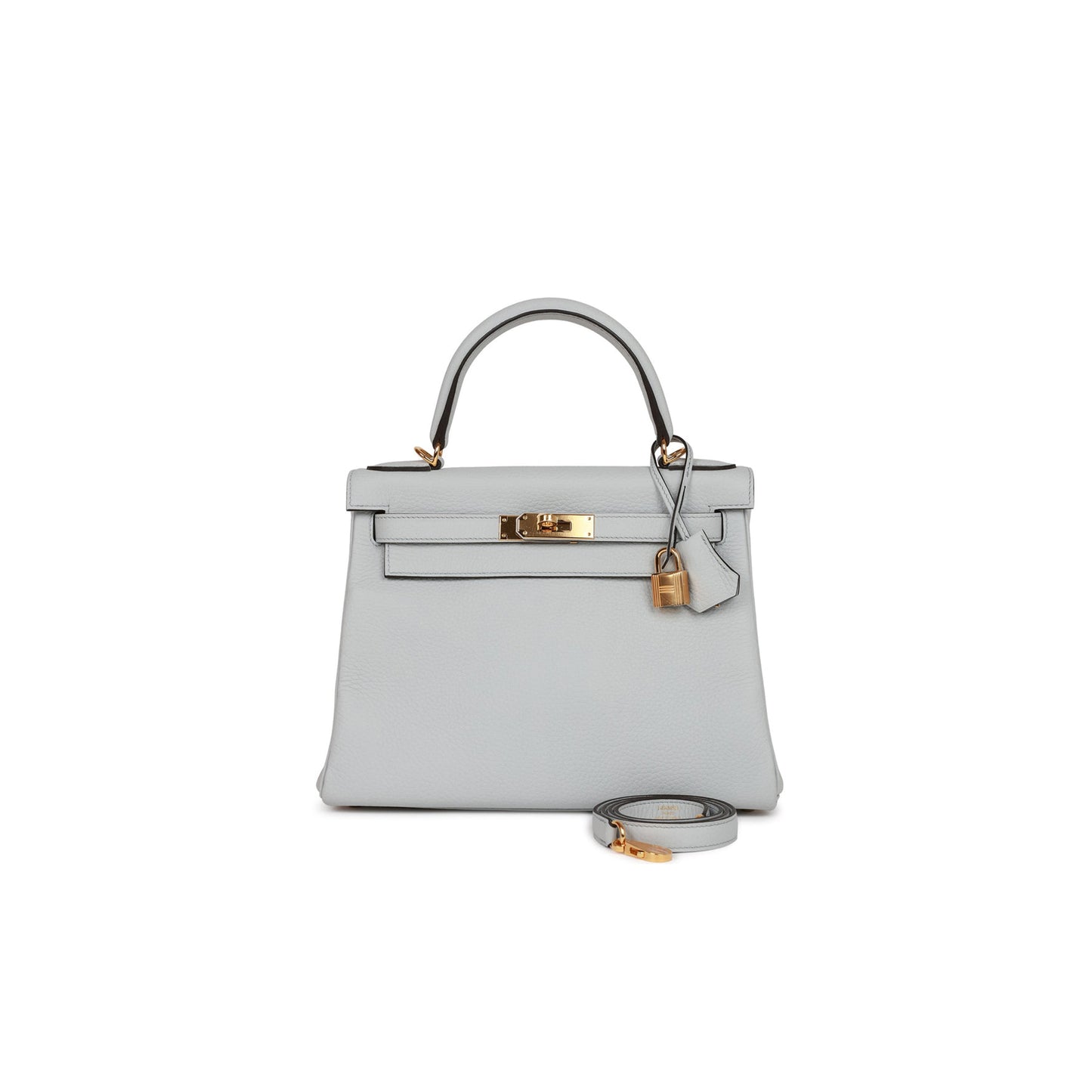 H**mes kelly retourne 28 bleu pale clemence gold hardware (28*22*10cm)