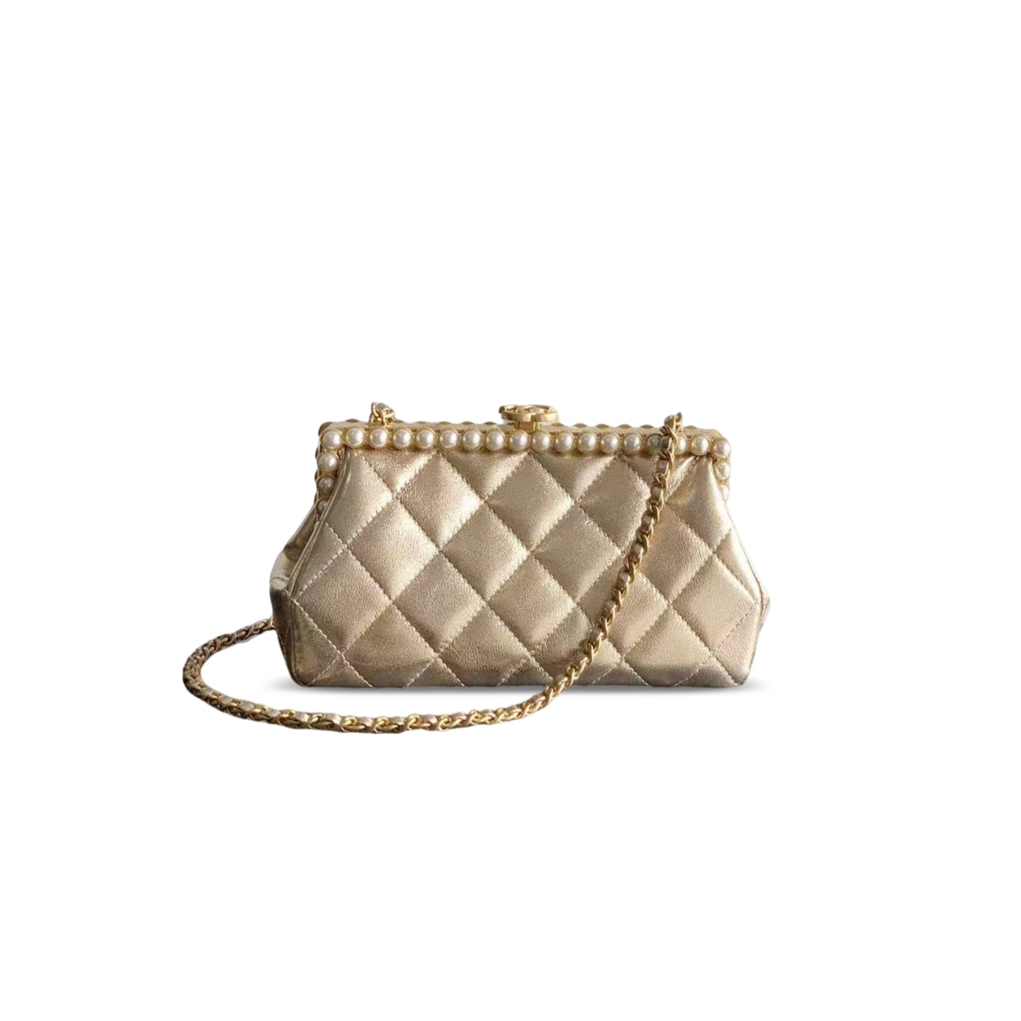 Ch**el 26c lambskin pearls clutch as5912 (20.5*10*7.5cm)