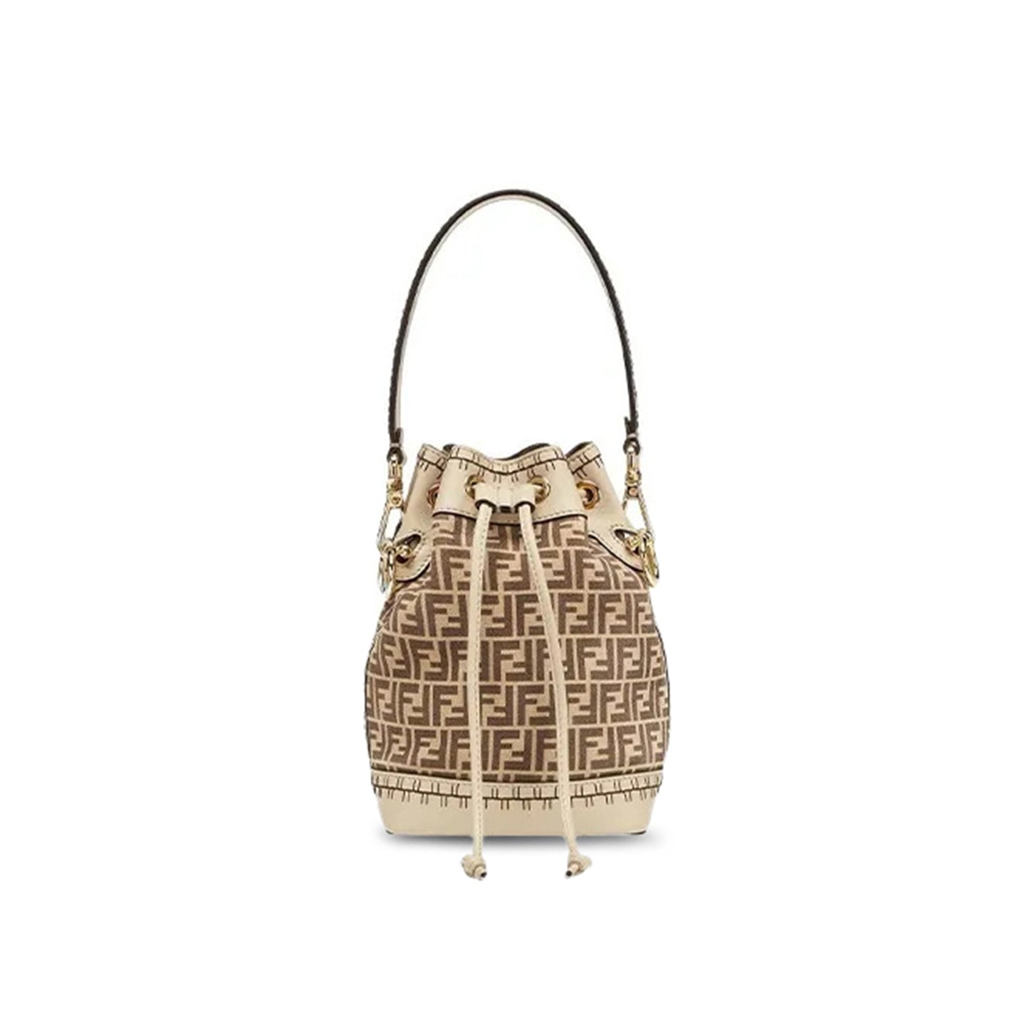 F**di mon tresor bucket bag zucca suede mini brown 8bs010ahjgf1fi0 (18*12*10cm)