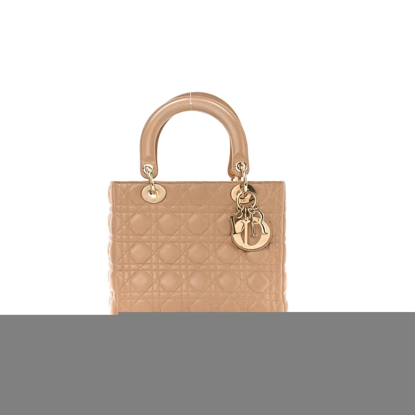 D*or lambskin cannage medium lady D*or beige (24*20*12.7cm)