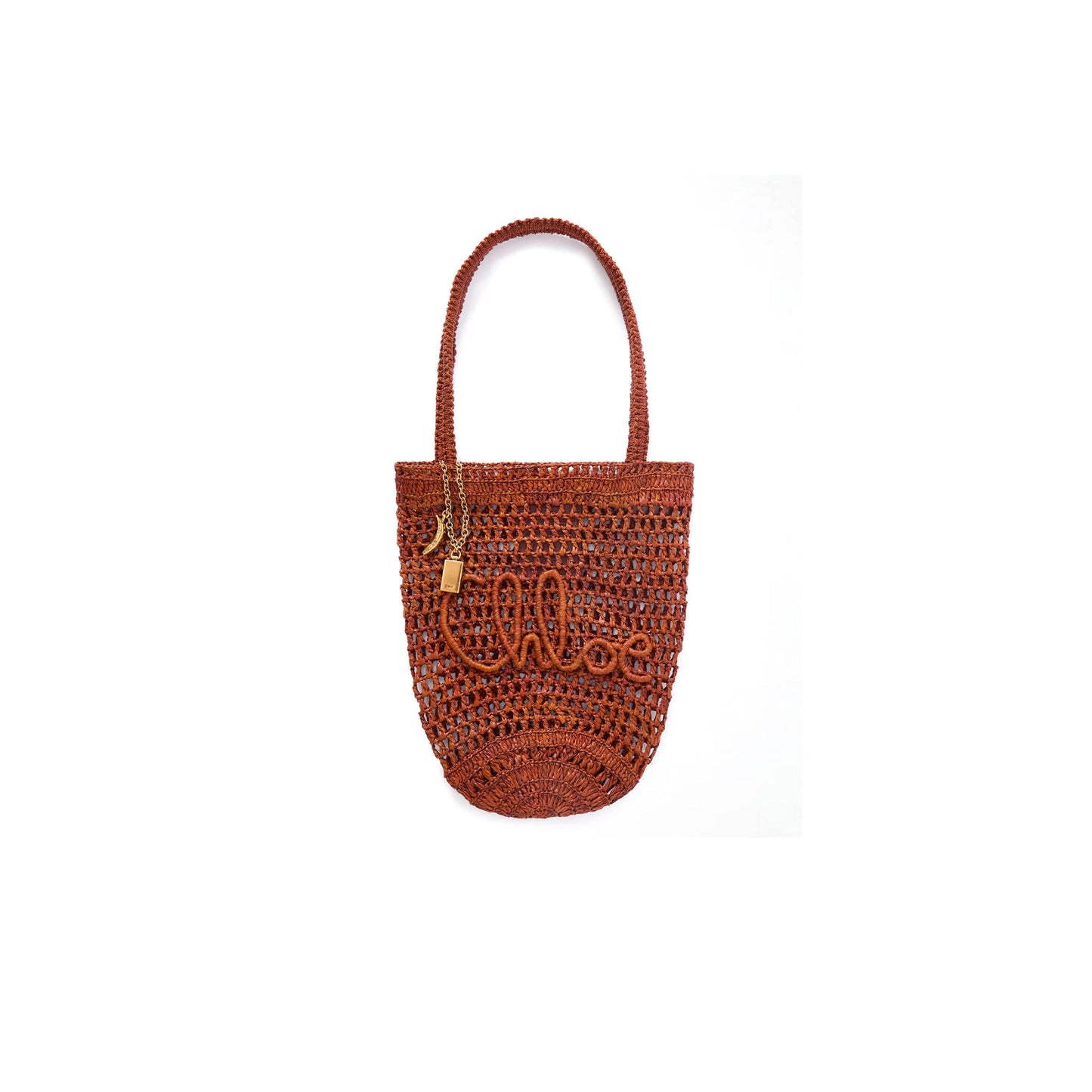 Ch10e summer banana embellished embroidered raffia tote (29*25*8cm)