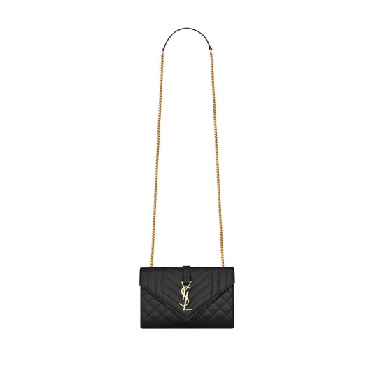 Y*L envelope small bag in mix matelassé grain de poudre embossed leat 600195bow911000 (21*13*6cm)