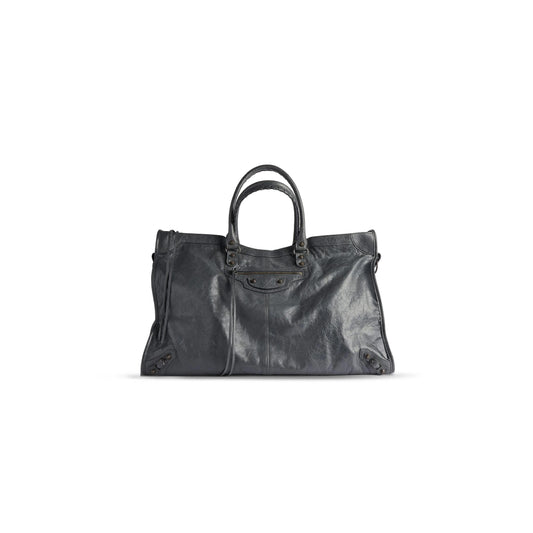 Ba1en*iaga women''s le city bag medium in volcanic rock 8230582abek1251 (37*23.4*14.9cm)