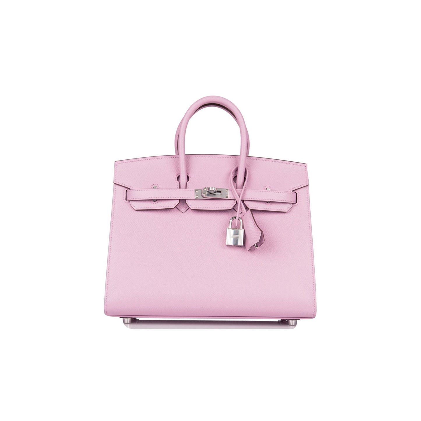 H**mes birkin sellier 25 mauve sylvestre epsom palladium hardware handmade (25cm)